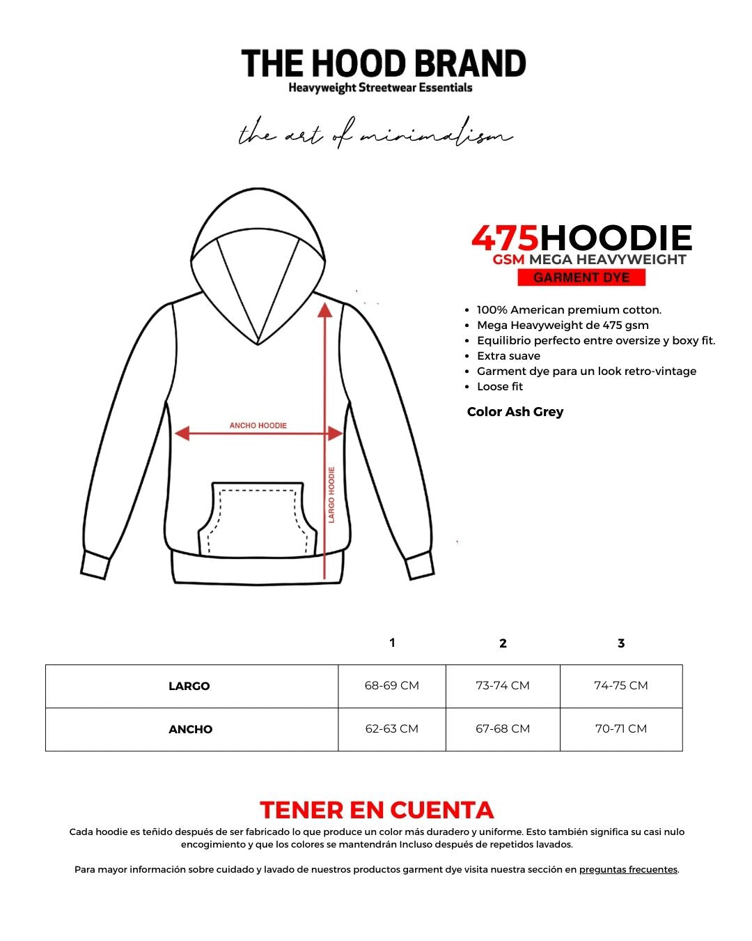 HOODIE MEGA HEAVYWEIGHT ASH GREY/VINTAGE GREEN (475 gsm)