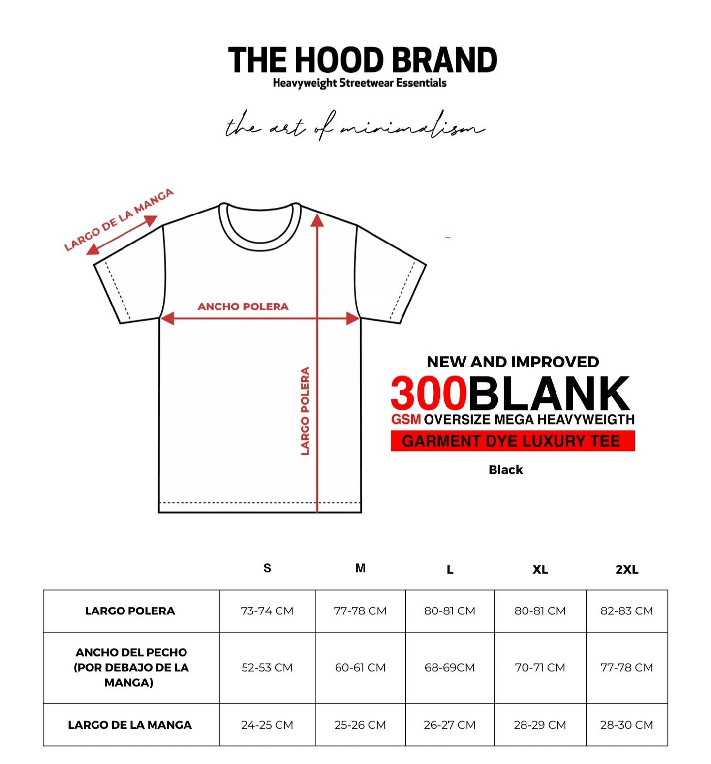 MEGA HEAVYWEIGHT BLACK/OFF WHITE (300GSM)