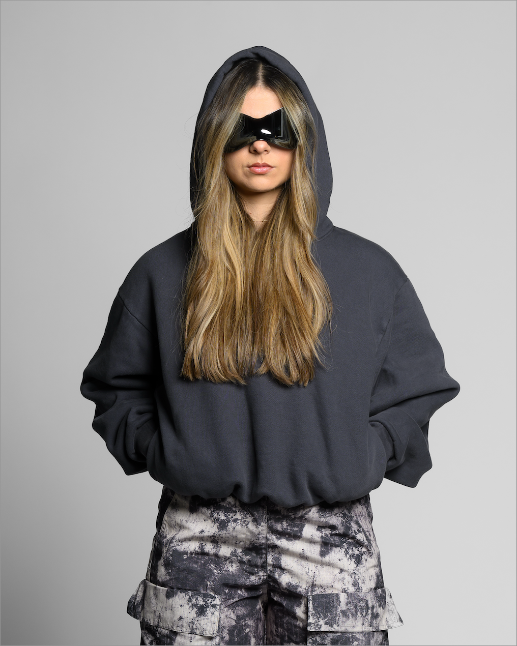 THE PERFECT BOXY HOODIE - DARK GREY VINTAGE