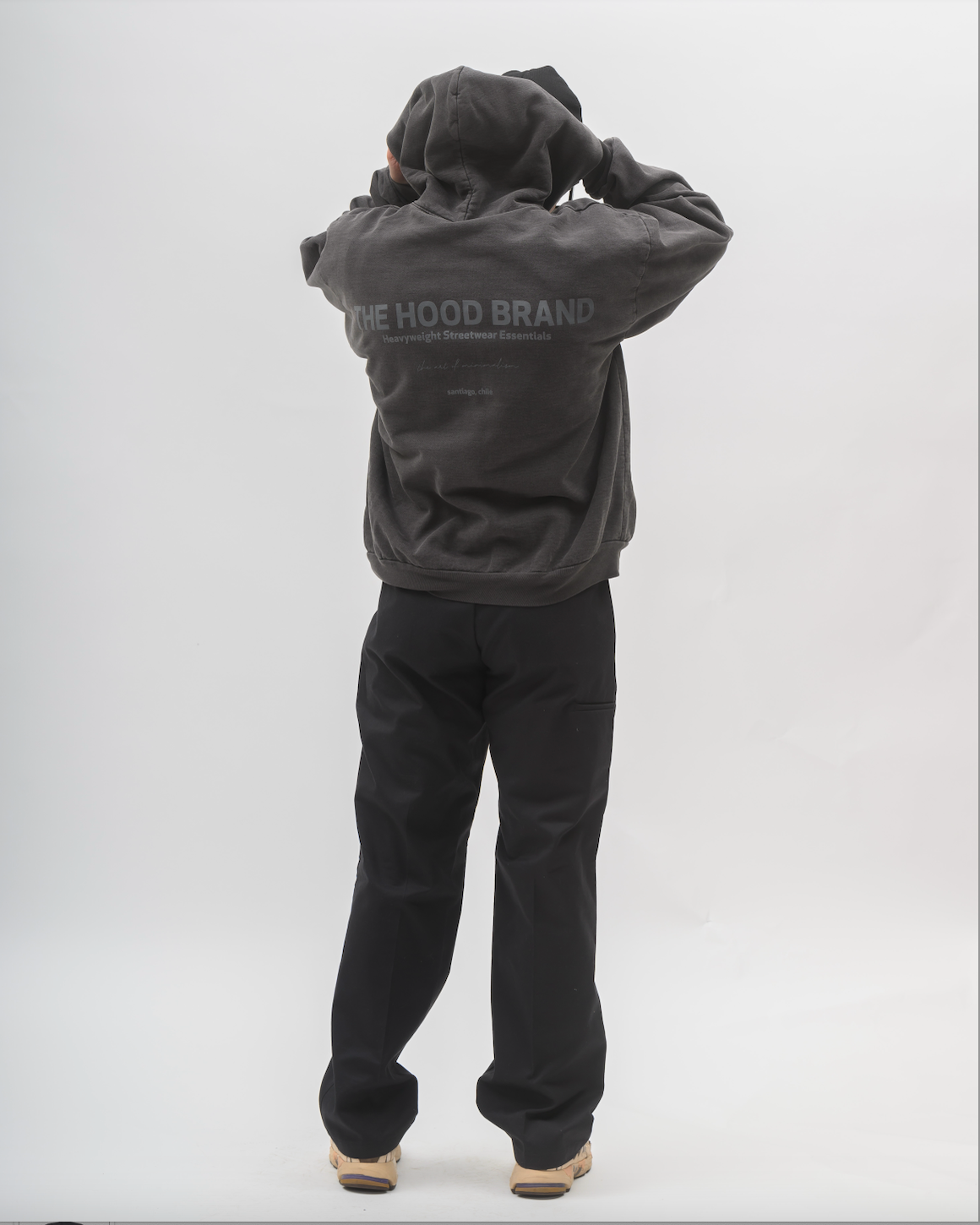 HOODIE MEGA HEAVYWEIGHT SHADOW (WASHED BLACK)/GREY (475 gsm)