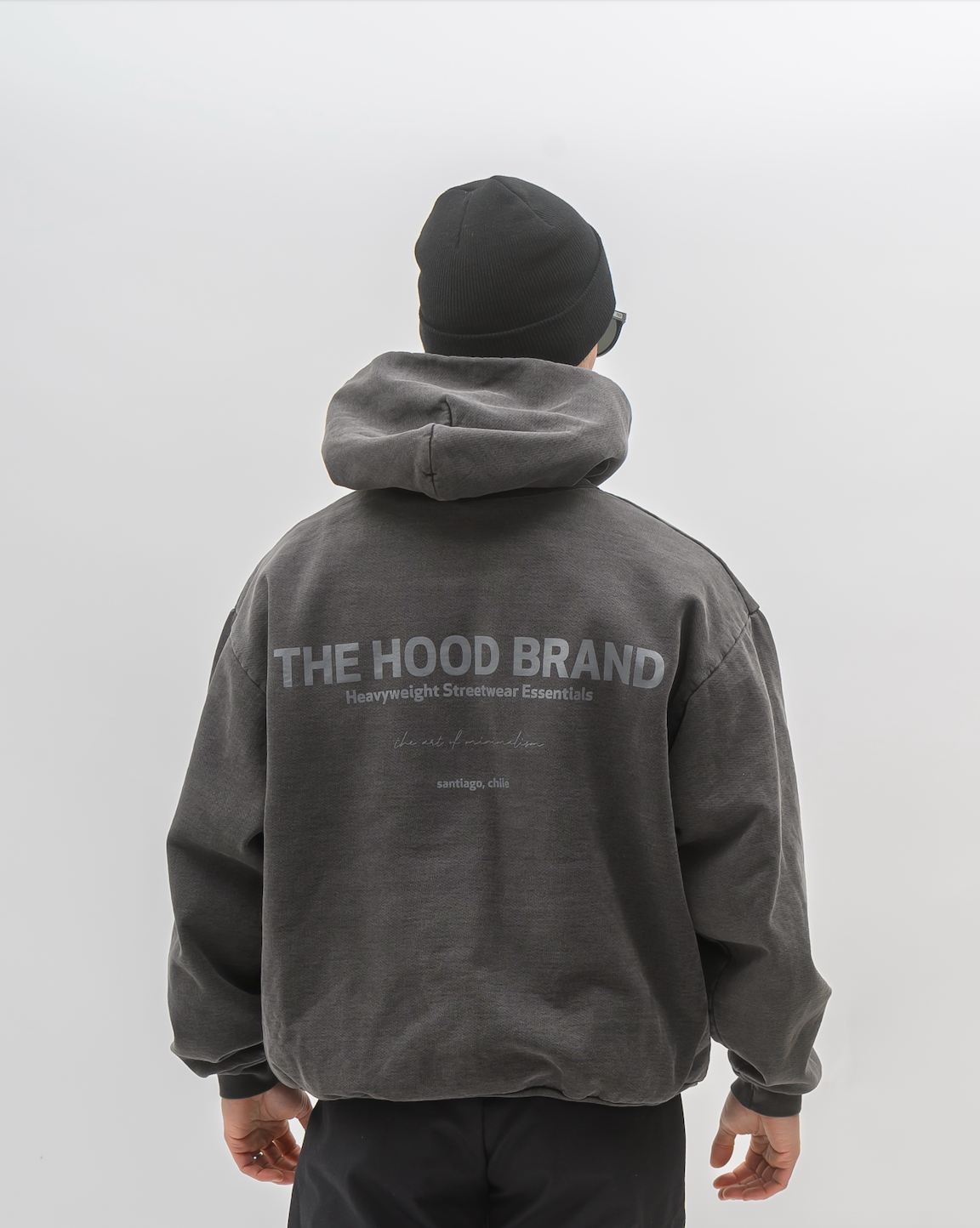 HOODIE MEGA HEAVYWEIGHT SHADOW (WASHED BLACK)/GREY (475 gsm)