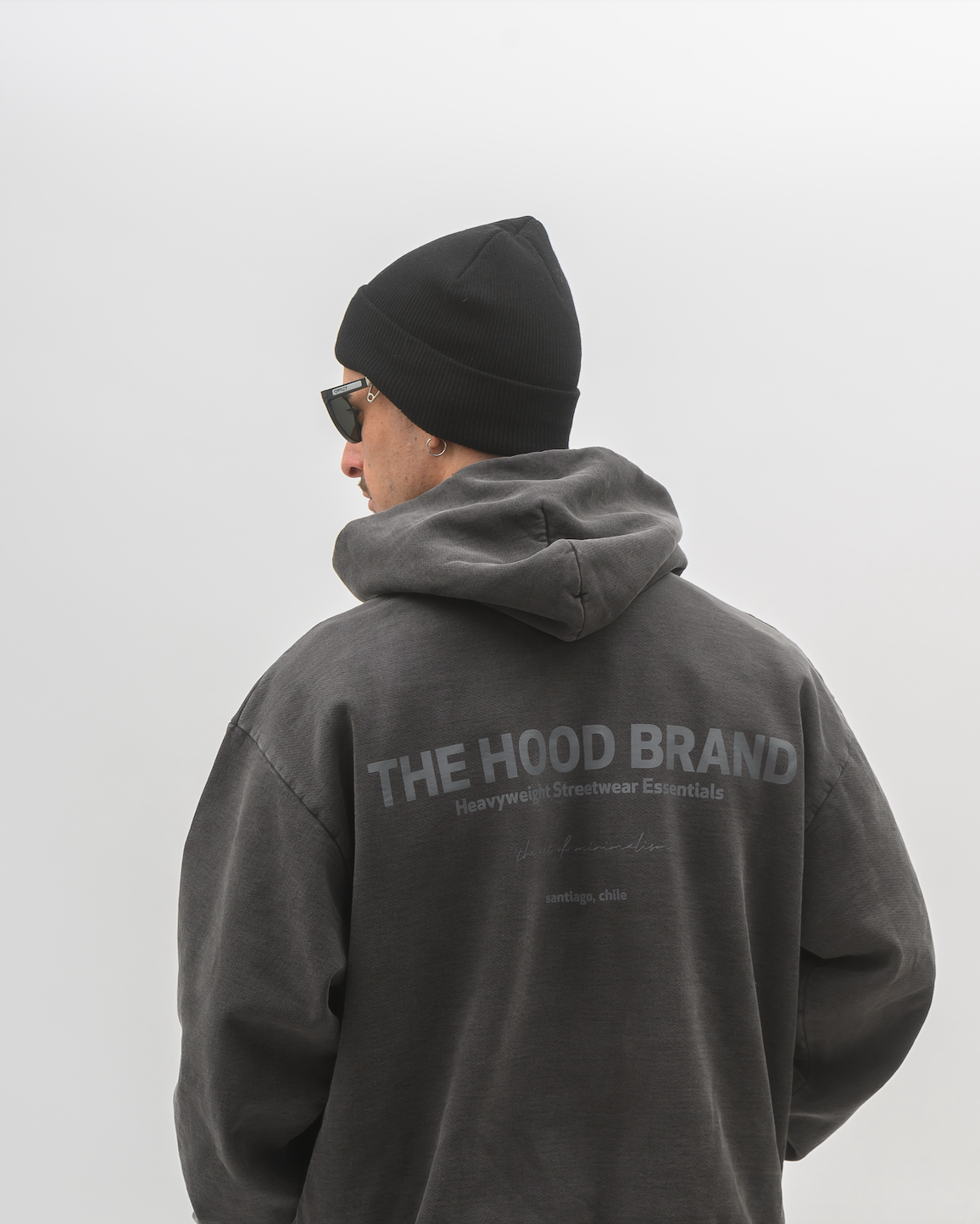 HOODIE MEGA HEAVYWEIGHT SHADOW (WASHED BLACK)/GREY (475 gsm)