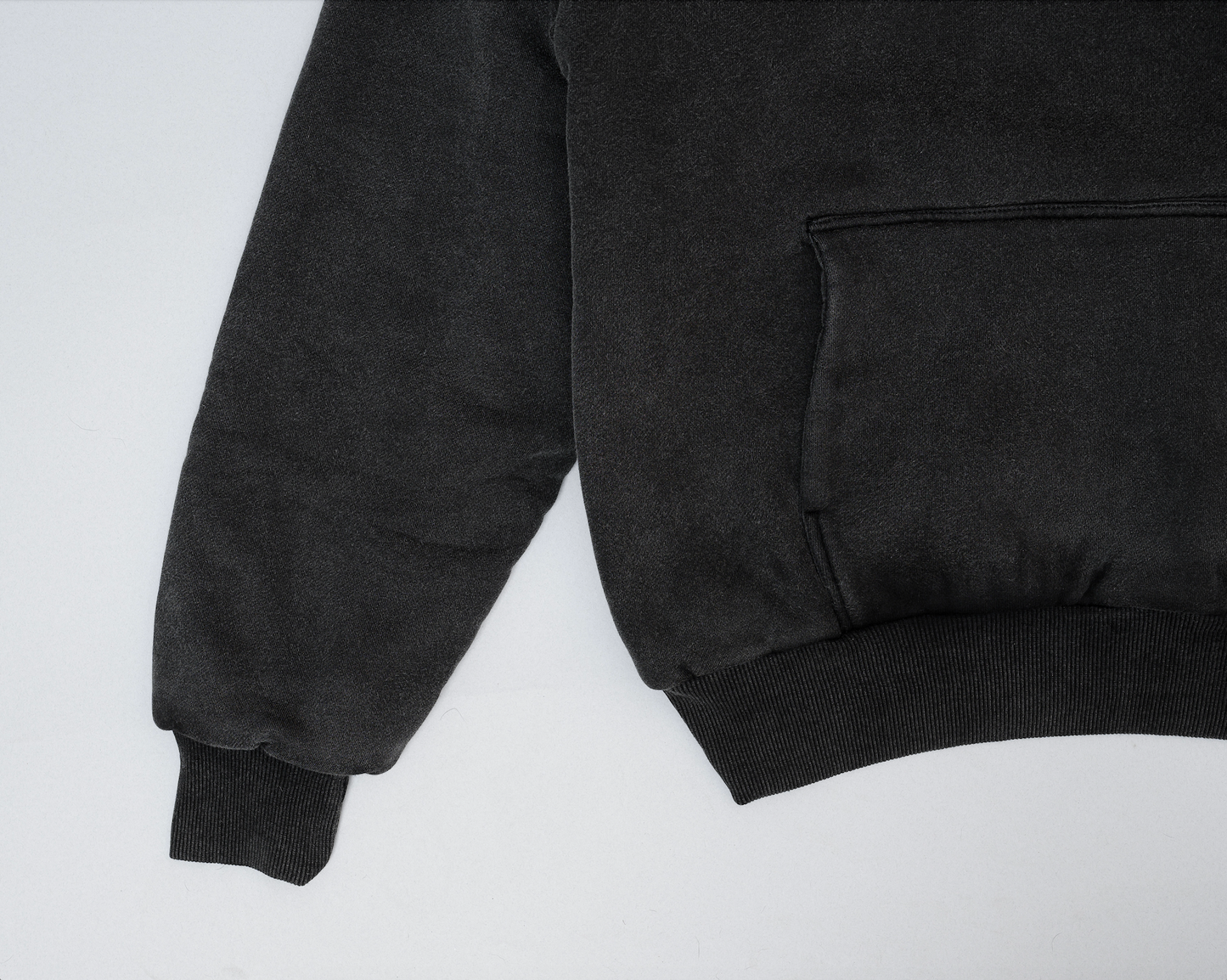 PERFECT HOODIE - ULTRA HEAVYWEIGHT DOUBLE LAYERED "WASHED BLACK"