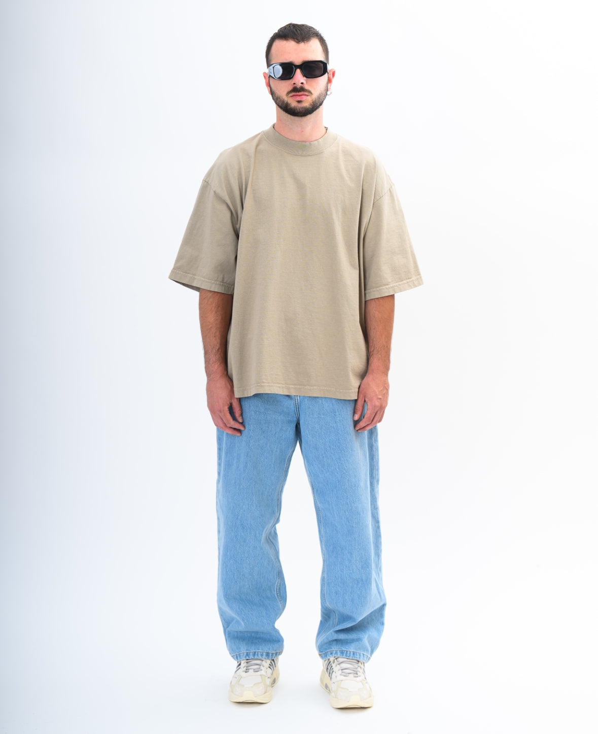 BEIGE BOXY TEE