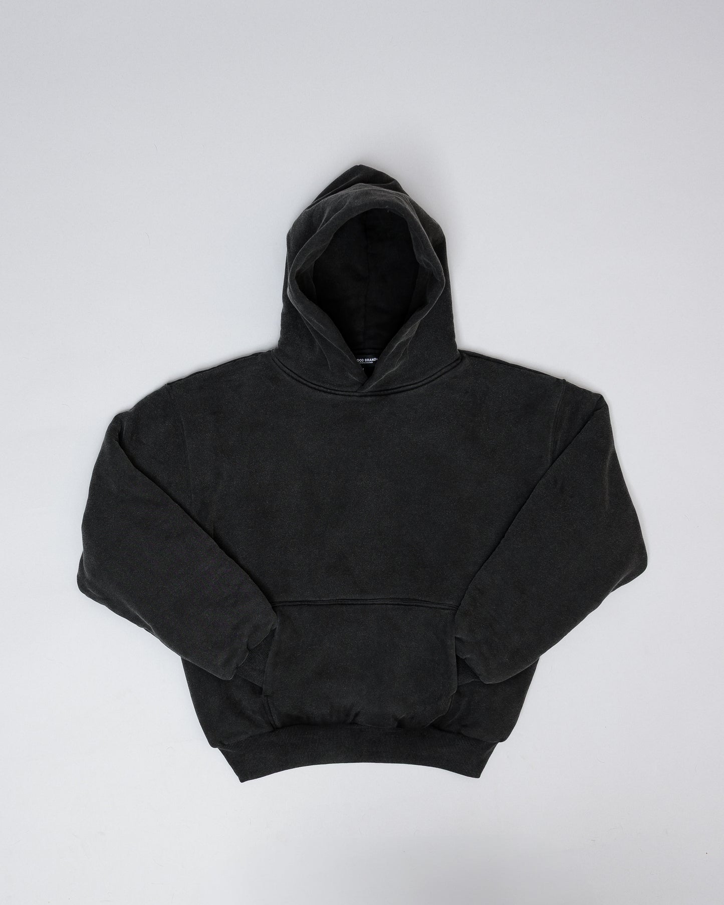 PERFECT HOODIE - ULTRA HEAVYWEIGHT DOUBLE LAYERED "WASHED BLACK"