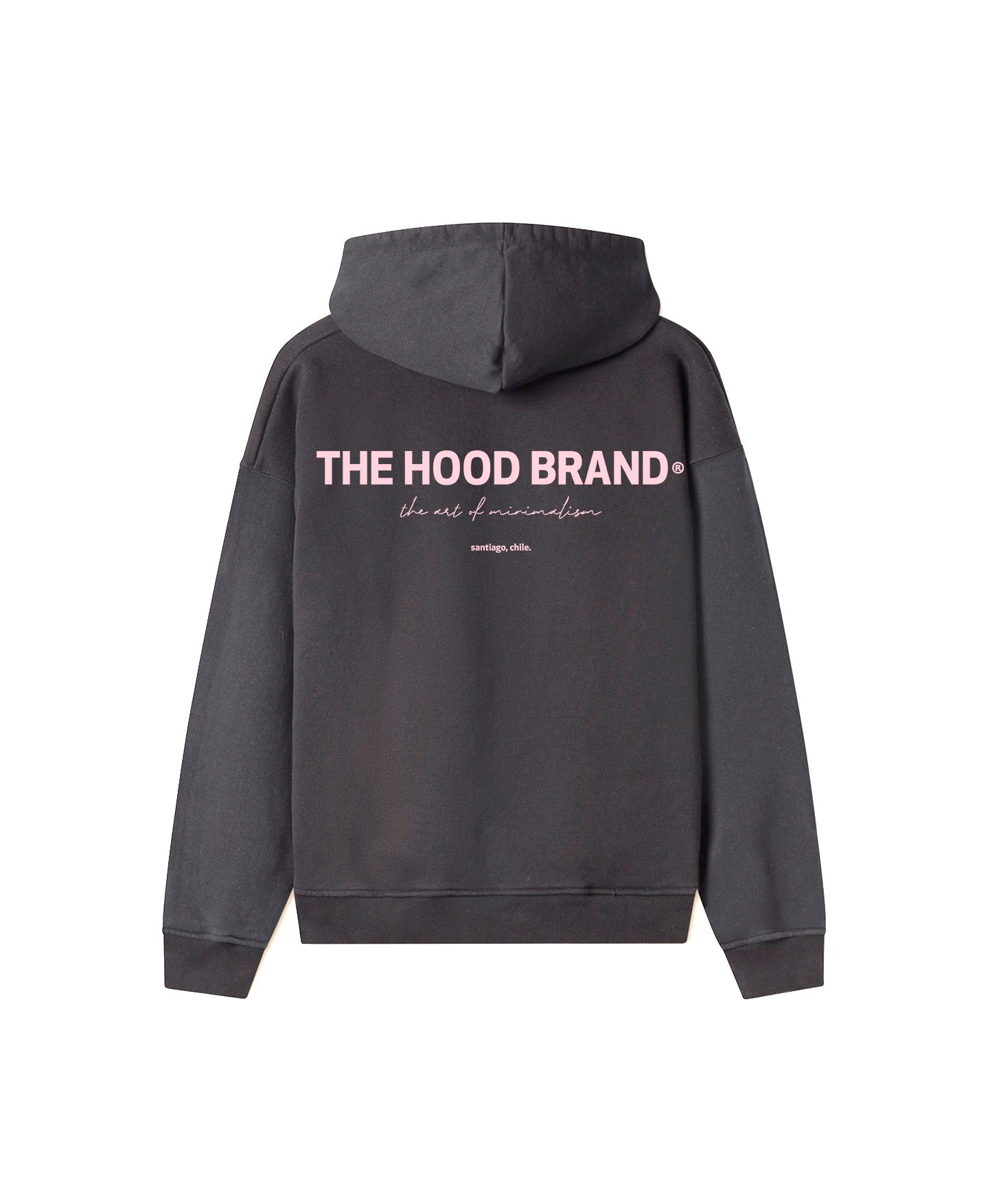OG LOGO - HOODIE HEAVYWEIGHT GARMENT DYE (460 GSM) DARK GRAY/PASTEL PINK