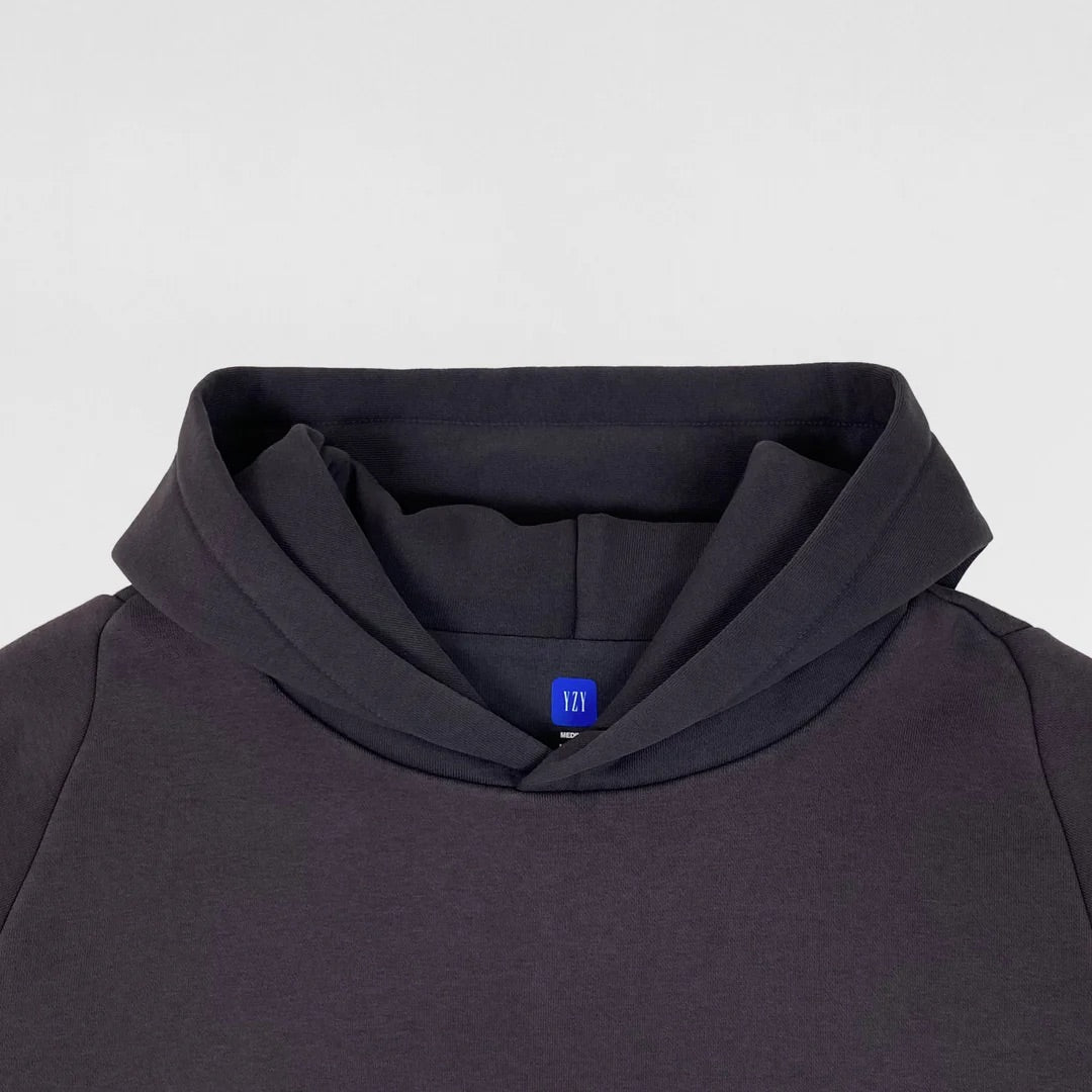 YEEZY GAP ENGINEERED BY BALENCIAGA SHRUNKEN 
HOODIE - DARK GREY