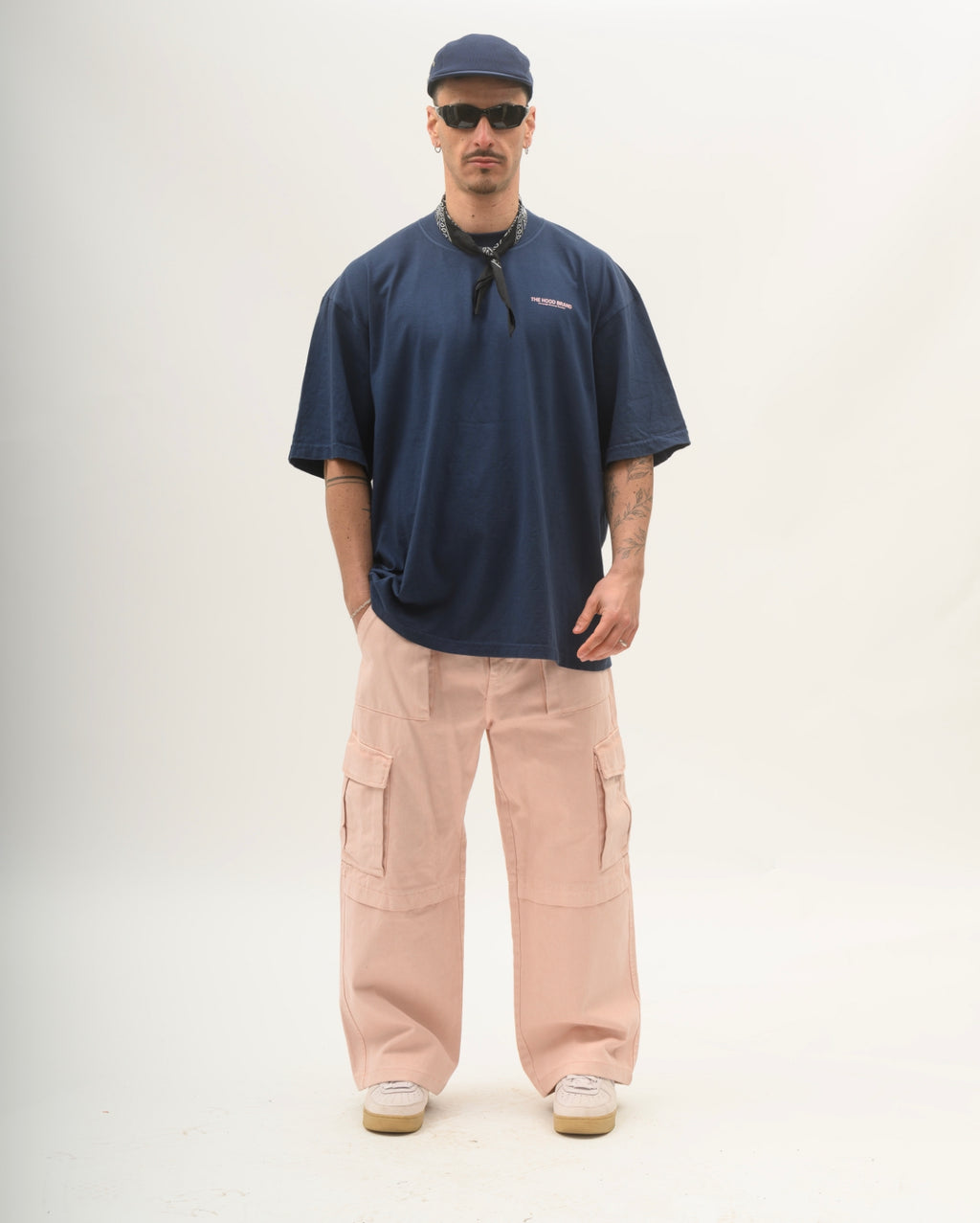 OVERSIZE HEAVYWEIGHT NAVY/VINTAGE PINK (260GSM)