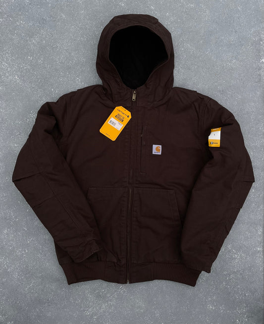 CARHARTT FULL SWING® WASHED DUCK
FLEECE-LINED ACTIVE JAC DARK BROWN