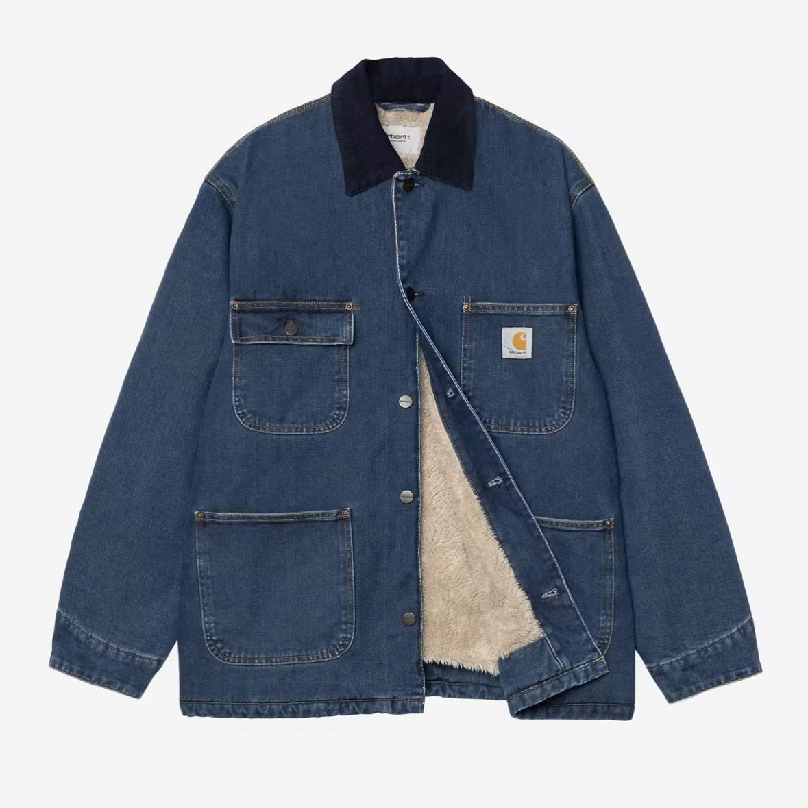 OG CHORE COAT/STONE WASHED BLUE-DARK NAVY
