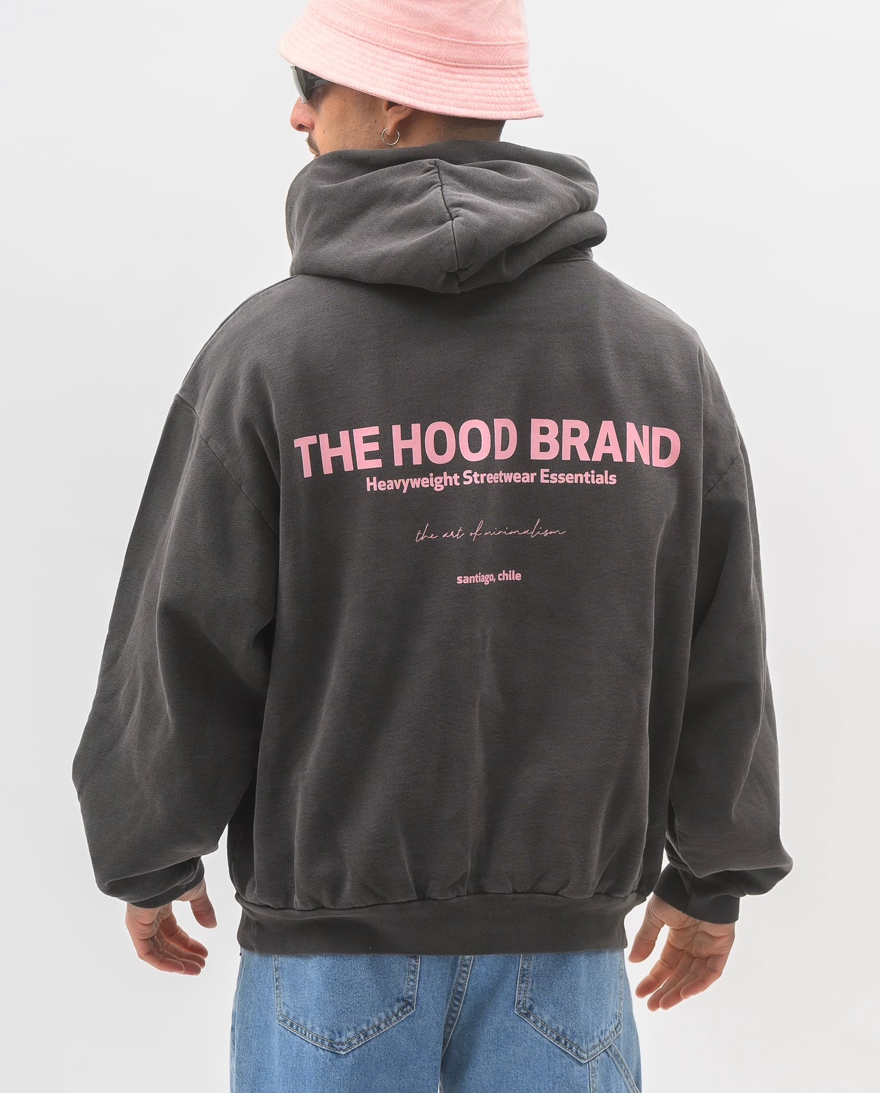 HOODIE MEGA HEAVYWEIGHT SHADOW (WASHED BLACK)/VINTAGE PINK (475 gsm)