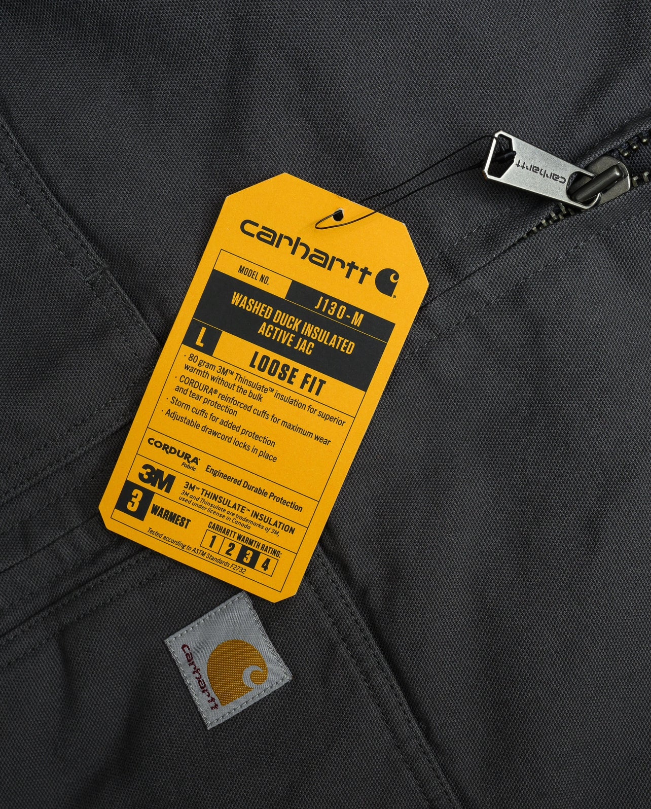 CARHARTT INSULATED ACTIVE JAC - LOOSE FIT - WASHED DUCK - 3 WARMEST RATING