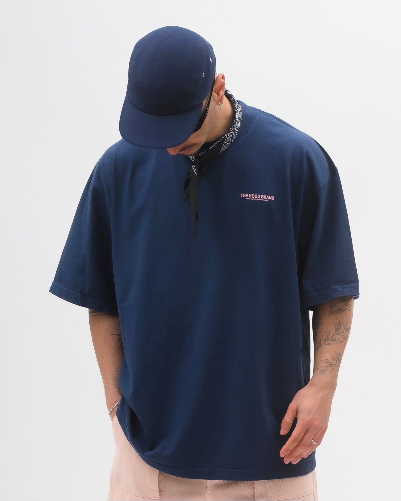 OVERSIZE HEAVYWEIGHT NAVY/VINTAGE PINK (260GSM)