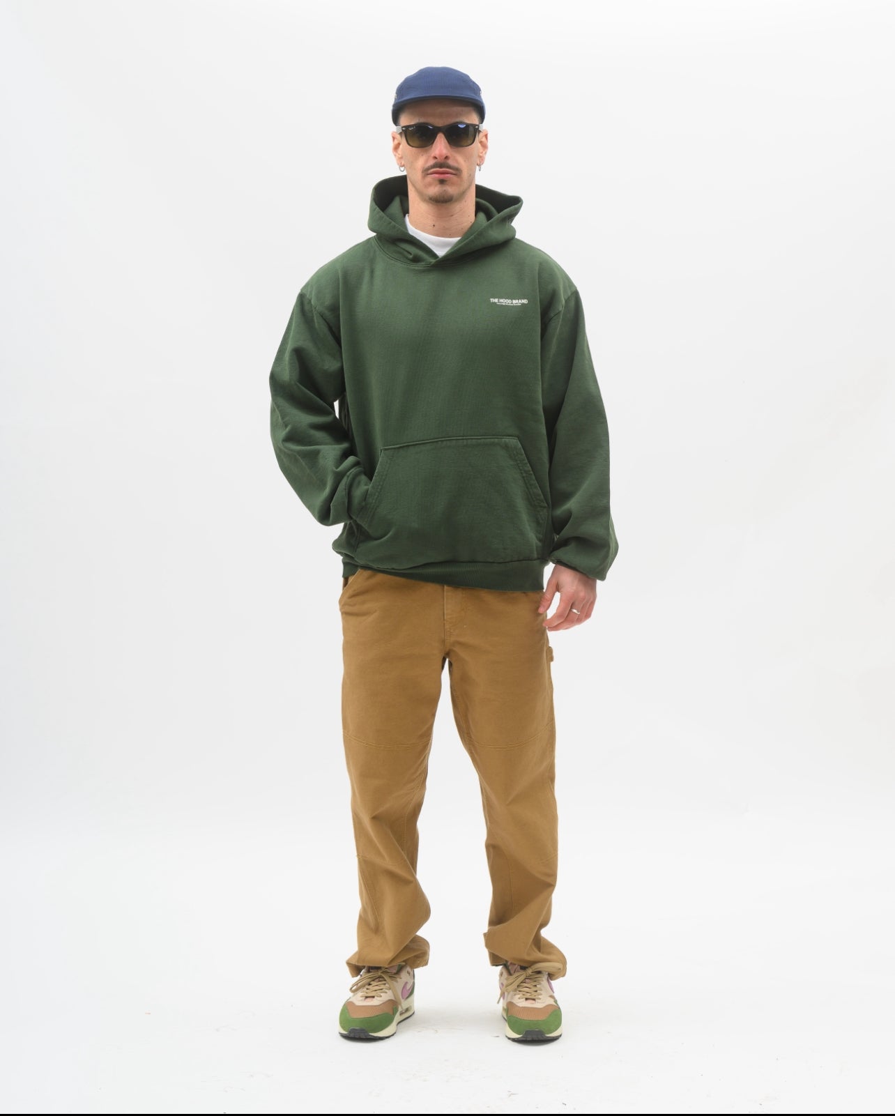 HOODIE MEGA HEAVYWEIGHT GREEN MOSS/OFF WHITE (475 gsm)