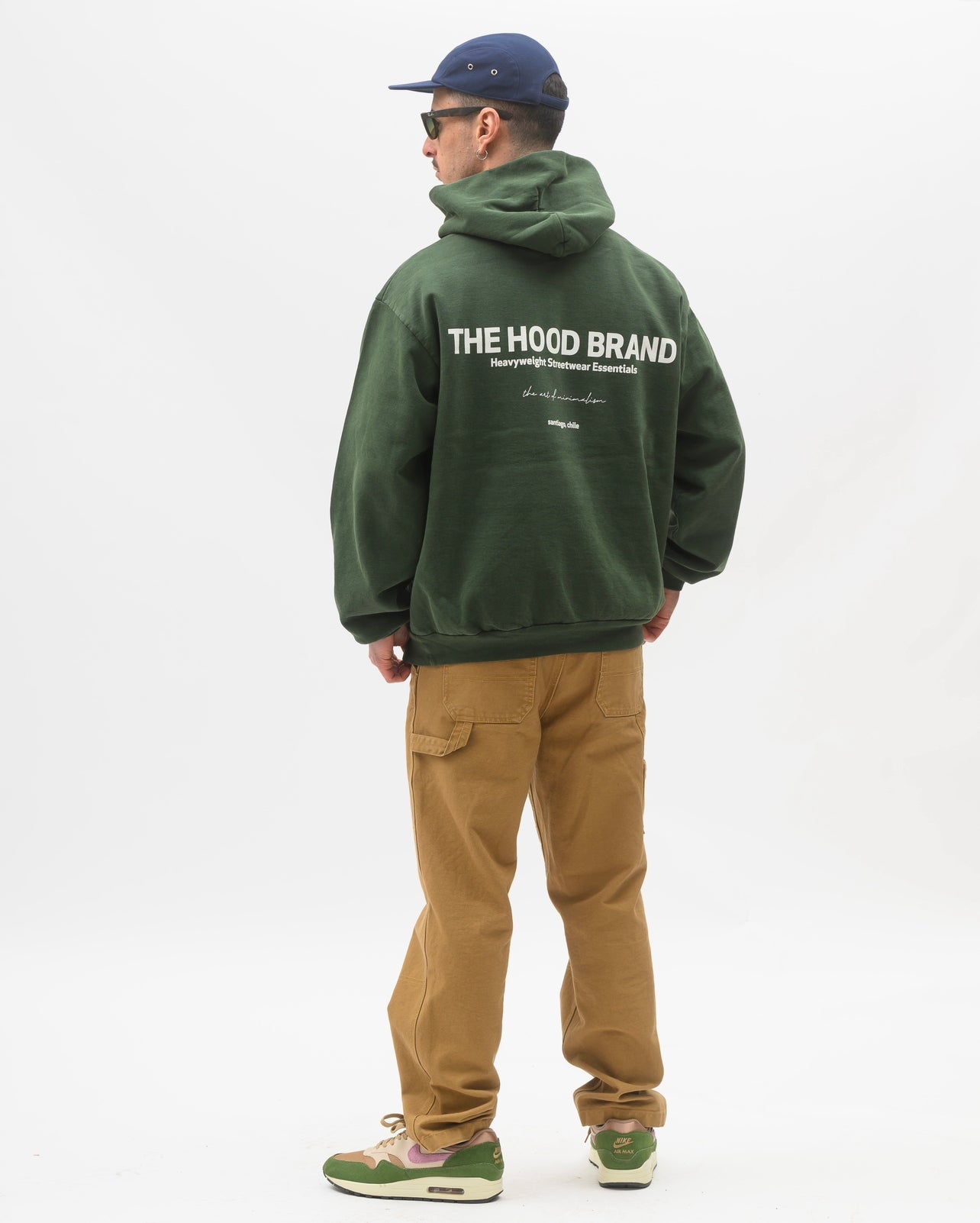 HOODIE MEGA HEAVYWEIGHT GREEN MOSS/OFF WHITE (475 gsm)