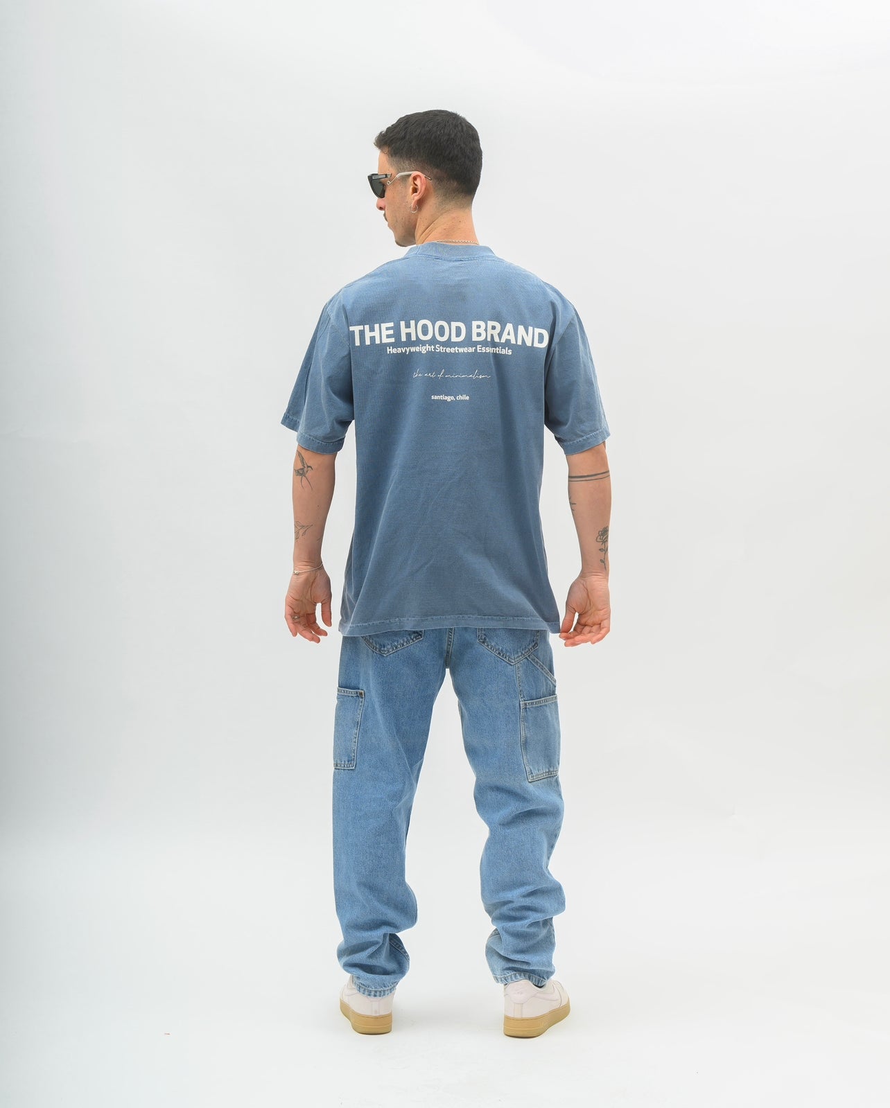 OVERSIZE HEAVYWEIGHT WHASED DENIM/OFF WHITE (260GSM)