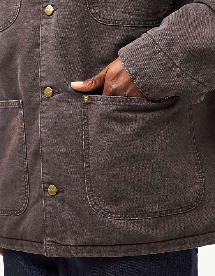 OG-CHORE COAT “TOBACCO /BLACK (STONE CANVAS)