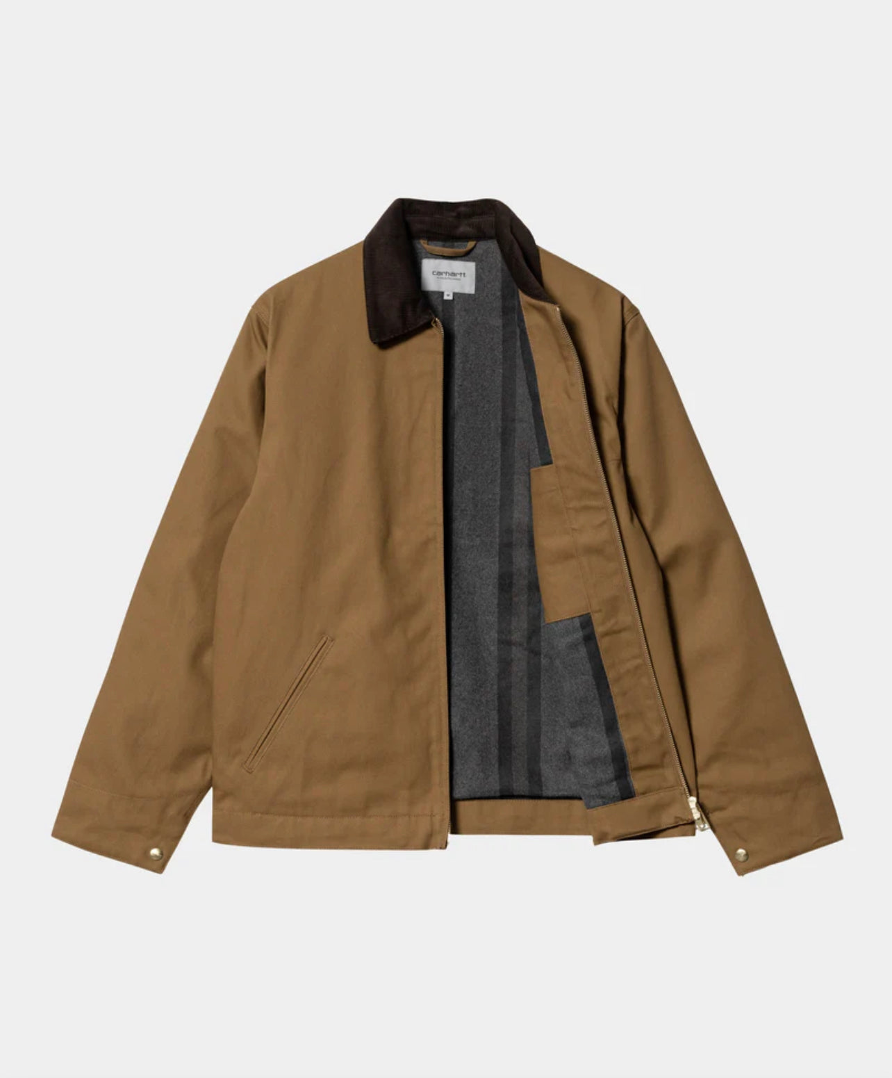 CARHARTT WIP - DETROIT JACKET (WINTER) HAMILTON BROWN RIGID (LINED)