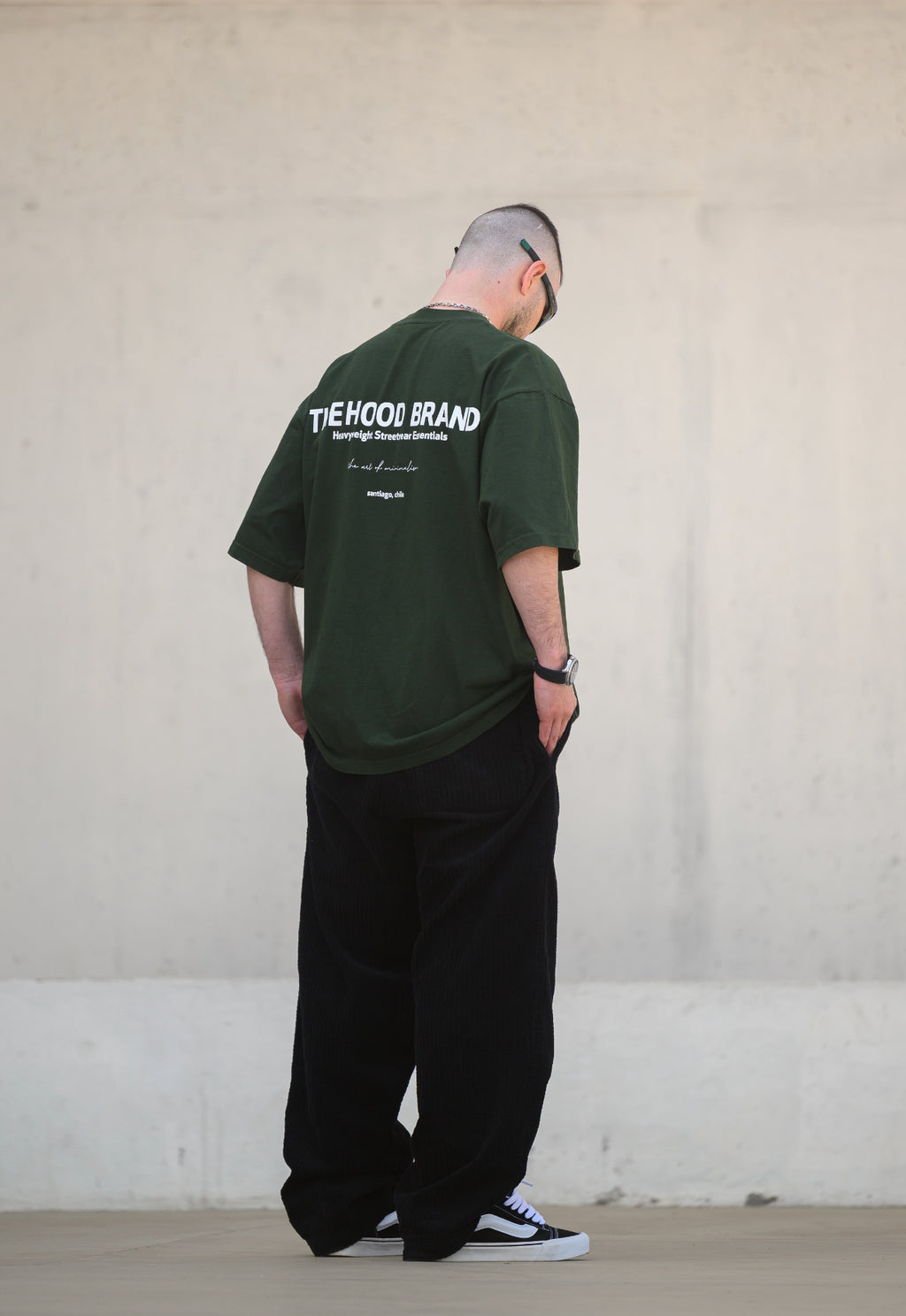 OVERSIZE HEAVYWEIGHT GREEN MOSS/OFF WHITE (260GSM)