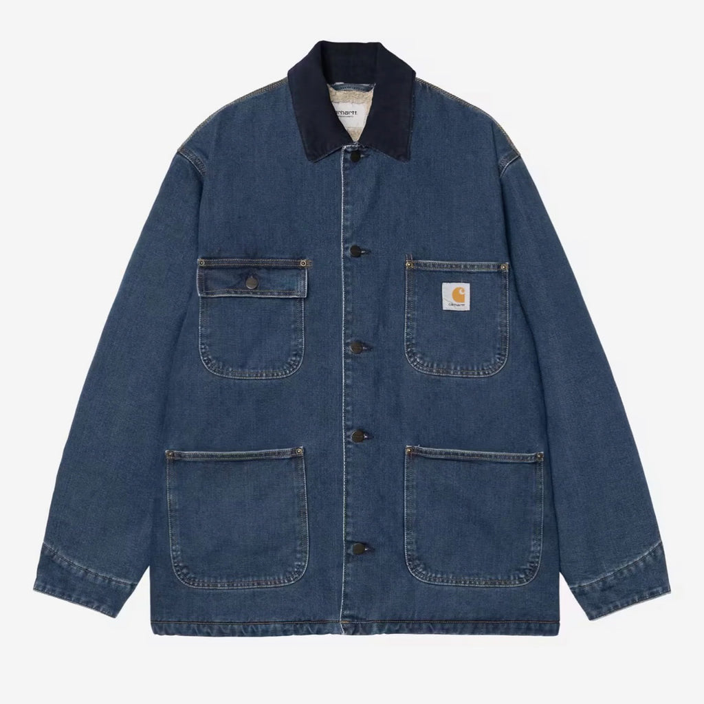 OG CHORE COAT/STONE WASHED BLUE-DARK NAVY