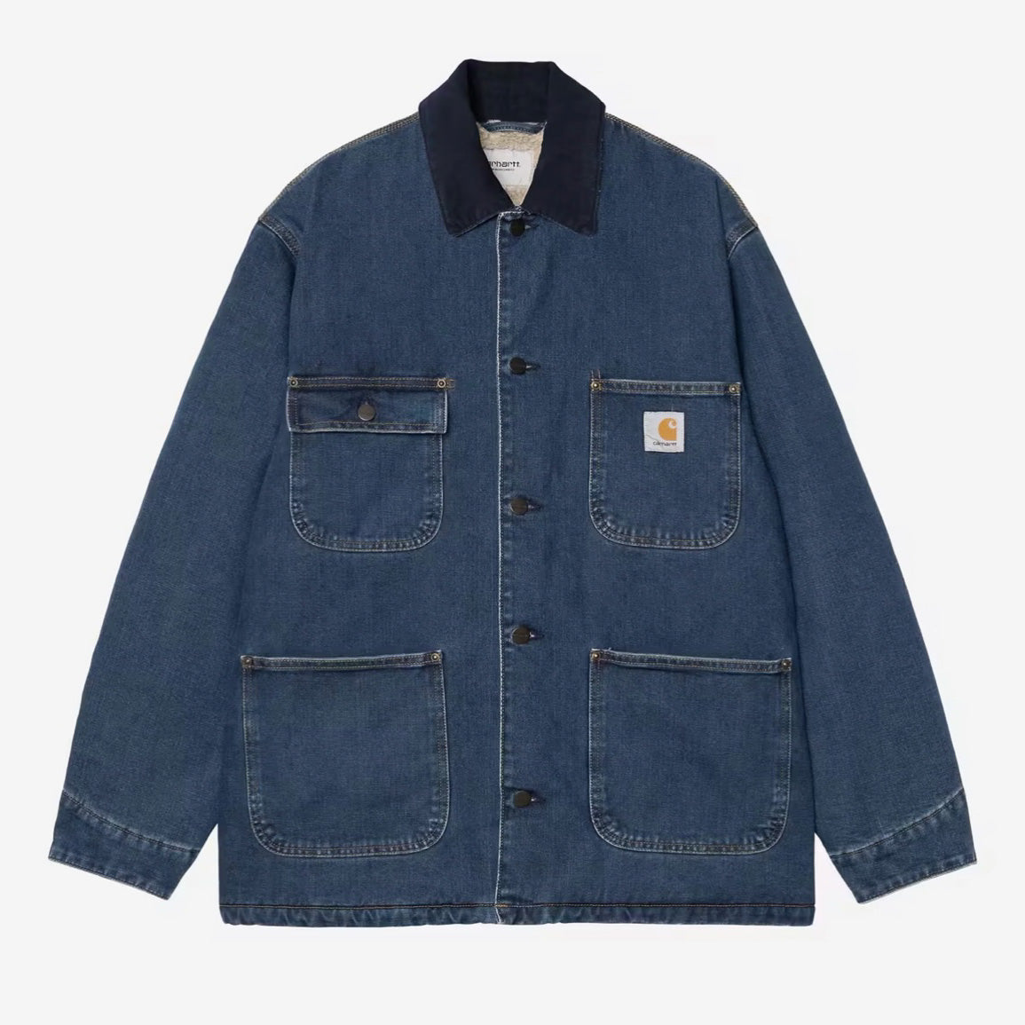 OG CHORE COAT/STONE WASHED BLUE-DARK NAVY