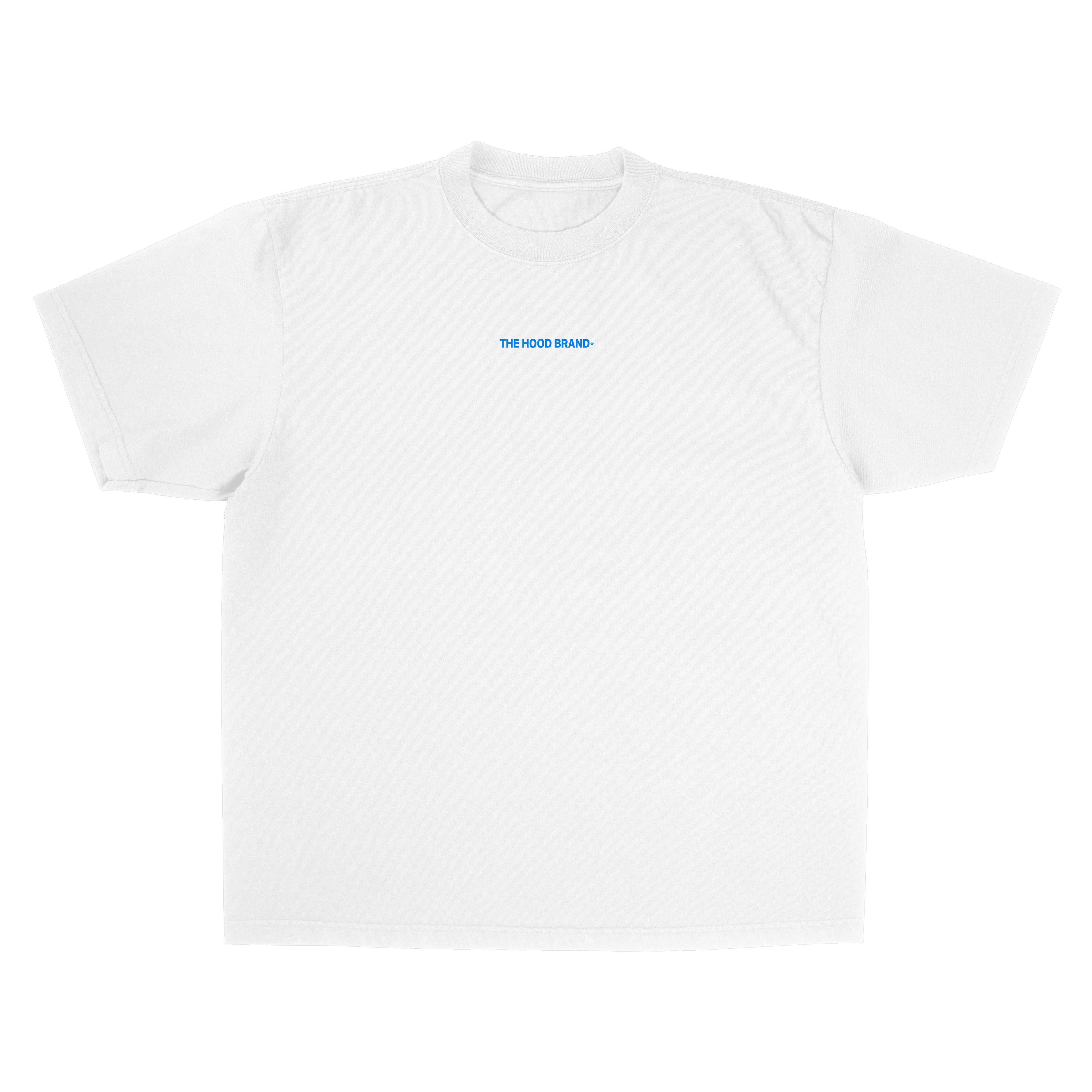 OG LOGO - OVERSIZE HEAVYWEIGHT OFF WHITE /BABY BLUE (260GSM) TEE