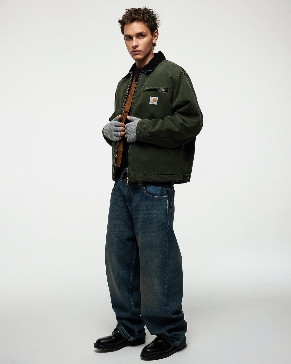 OG DETROIT JACKET OLIVE STONE CANVAS (WINTER)