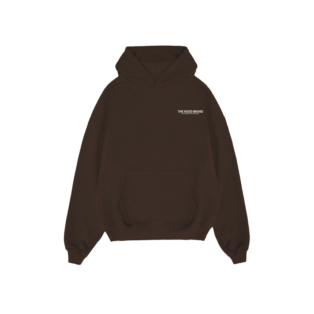 HOODIE MEGA HEAVYWEIGHT DARK BROWN/OFF WHITE (475 gsm)