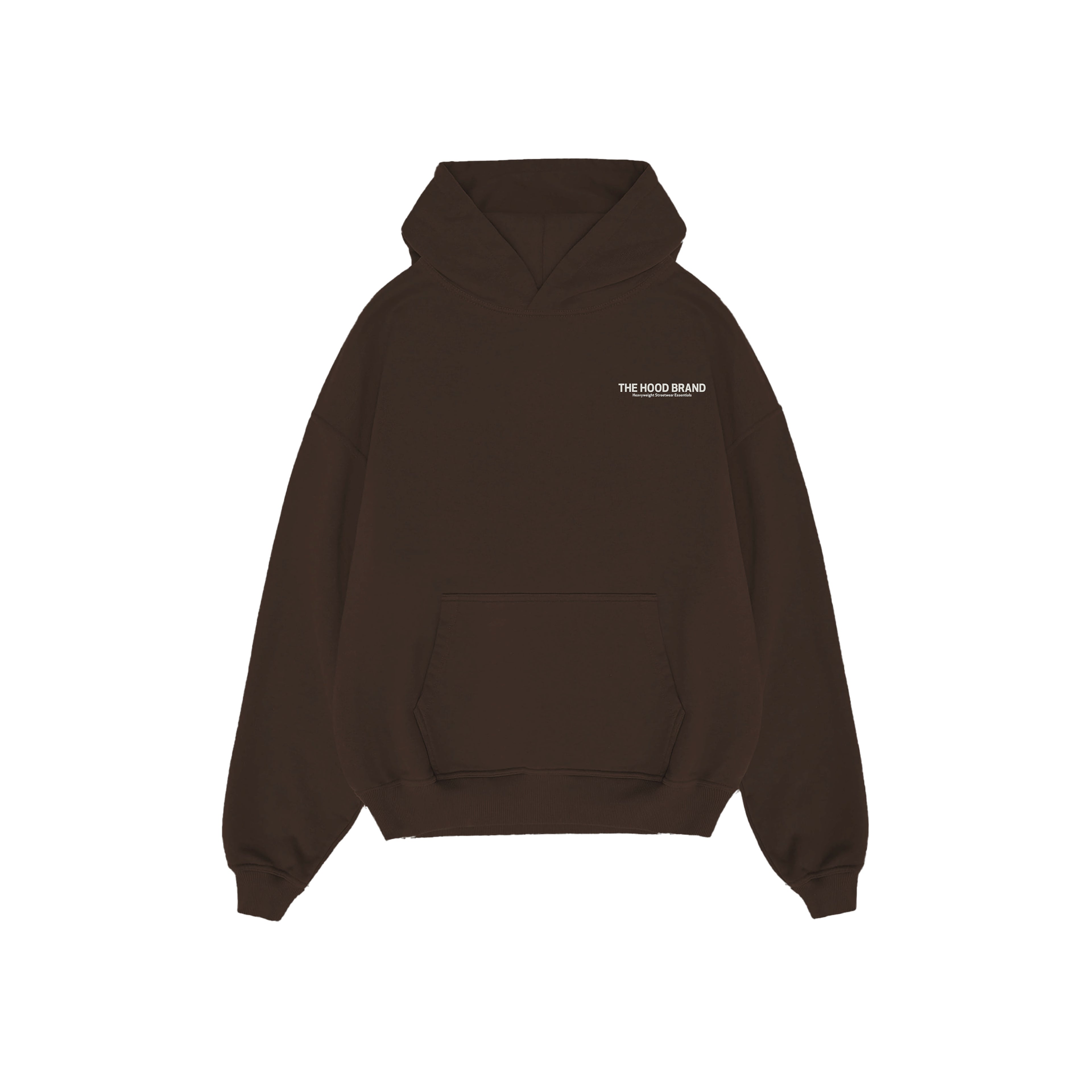 HOODIE MEGA HEAVYWEIGHT DARK BROWN/OFF WHITE (475 gsm)