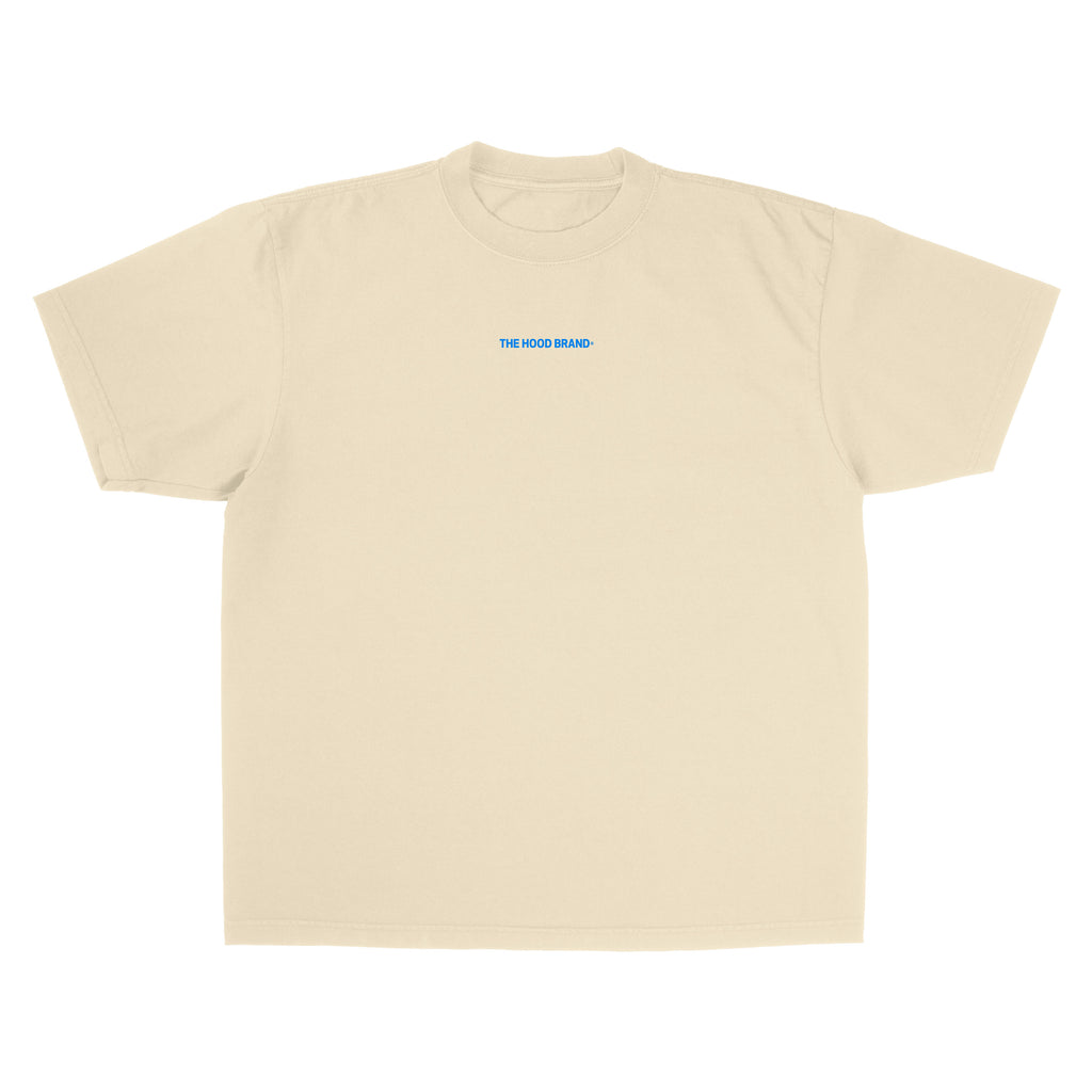 OG LOGO MEGA HEAVYWEIGHT CREAM/BABY BLUE (300GSM) TEE