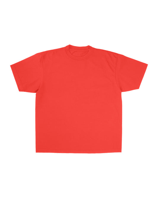 OFF RED -HEAVYWEIGHT GARMENT DYE OVERSIZE TEE