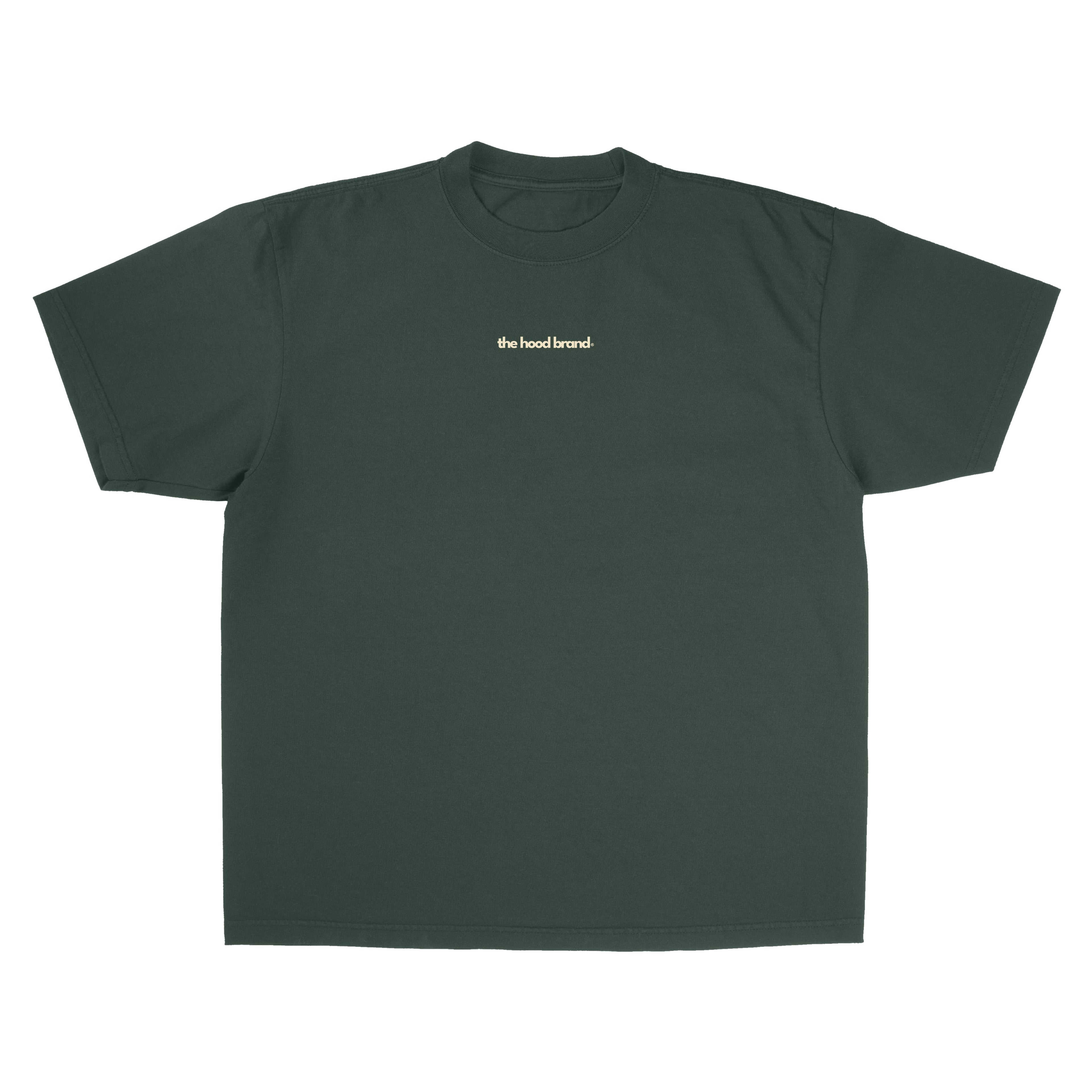 OVERSIZE HEAVYWEIGHT GREEN MOSS/CREAM (260GSM) TEE
