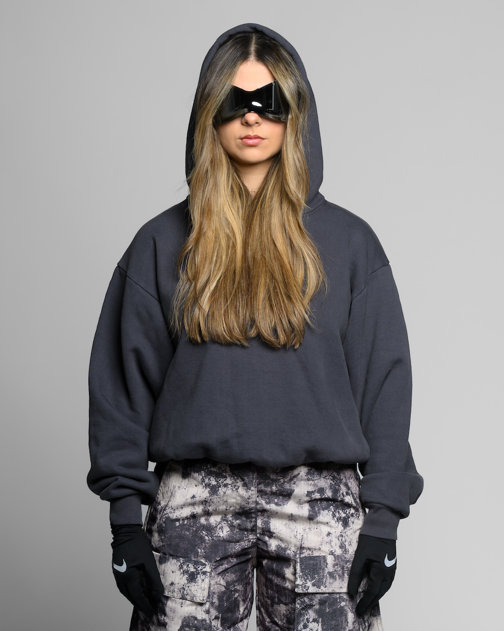 THE PERFECT BOXY HOODIE - DARK GREY VINTAGE