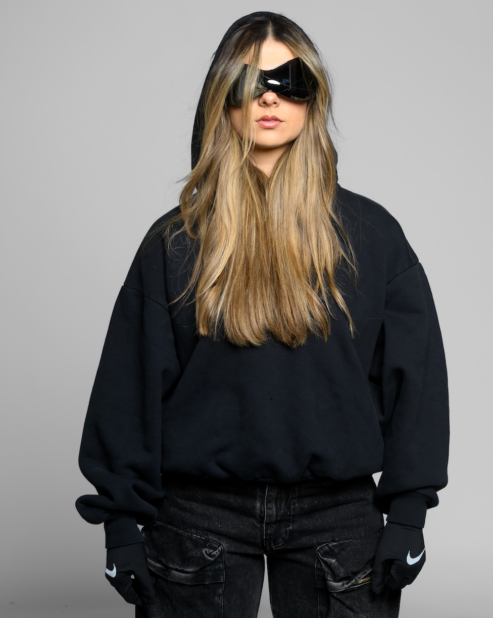 THE PERFECT BOXY HOODIE - OFF BLACK