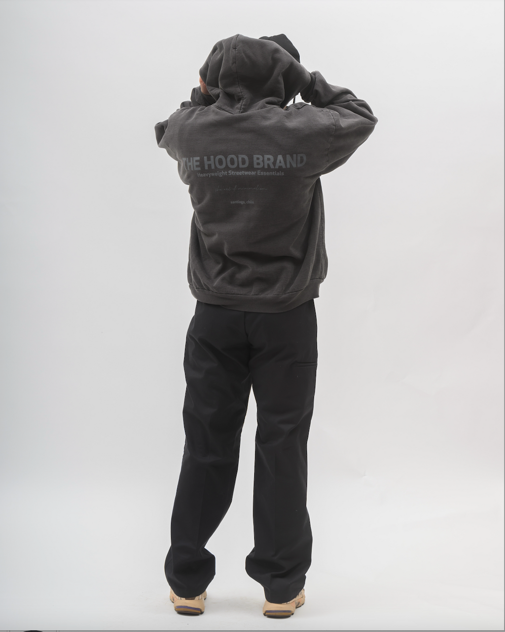 HOODIE MEGA HEAVYWEIGHT SHADOW (WASHED BLACK)/GREY (475 gsm)