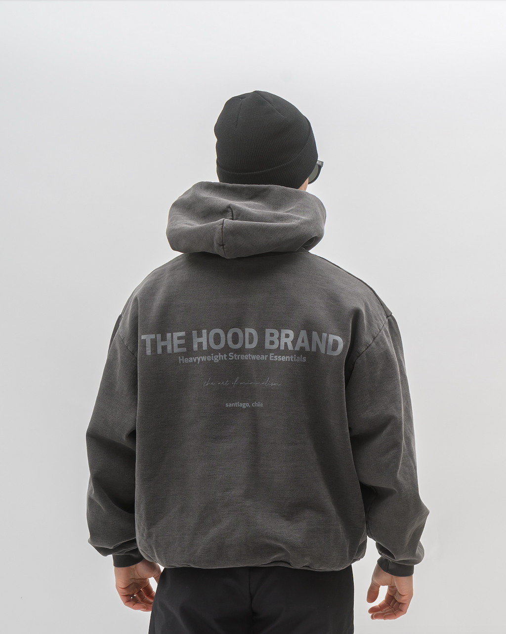 HOODIE MEGA HEAVYWEIGHT SHADOW (WASHED BLACK)/GREY (475 gsm)