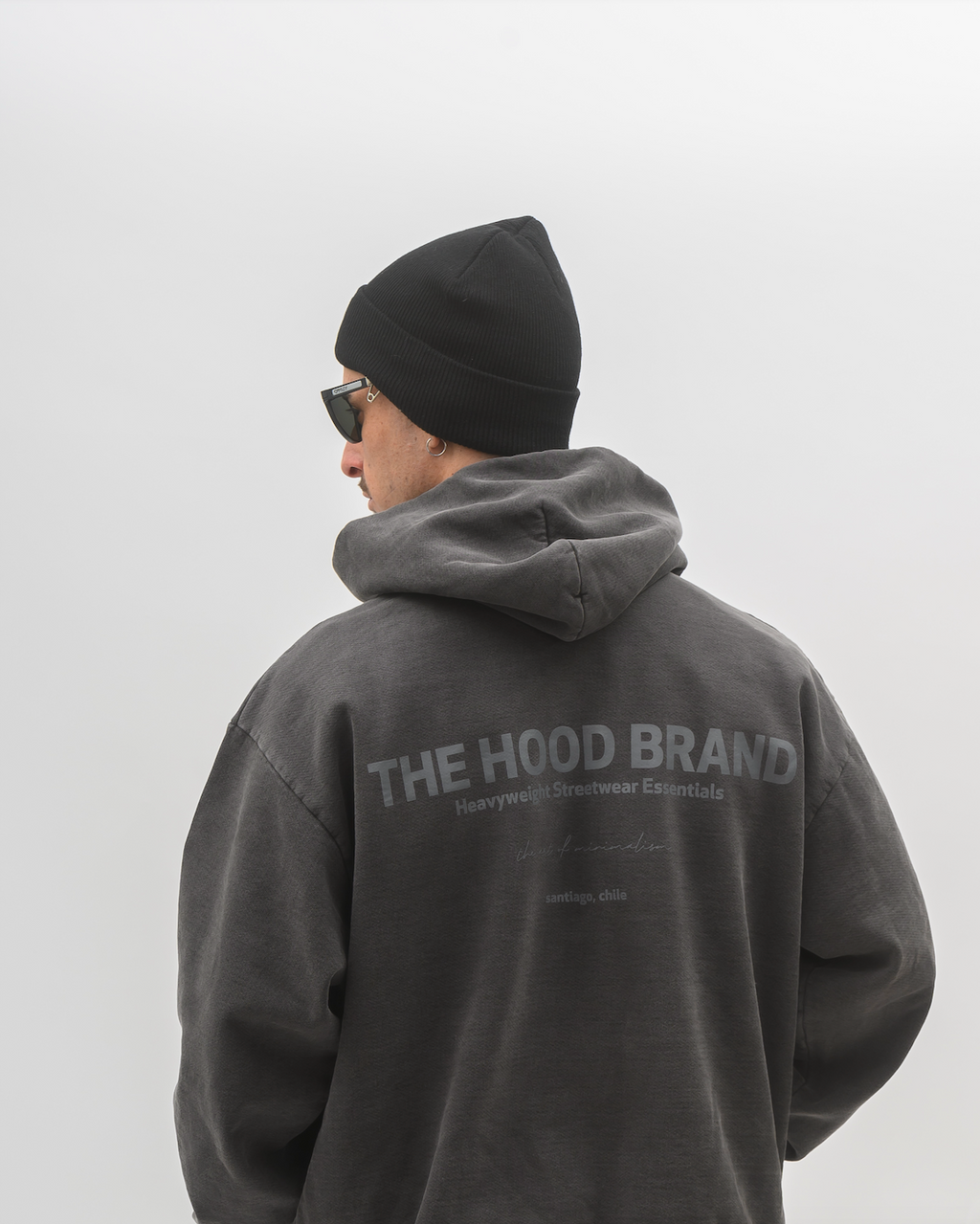HOODIE MEGA HEAVYWEIGHT SHADOW (WASHED BLACK)/GREY (475 gsm)