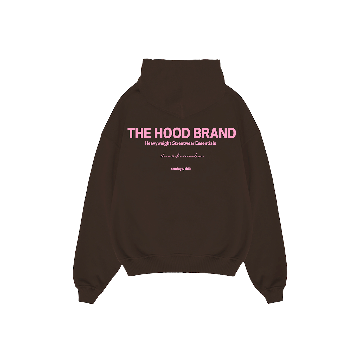 HOODIE MEGA HEAVYWEIGHT DARK BROWN / VINTAGE PINK (475 gsm)