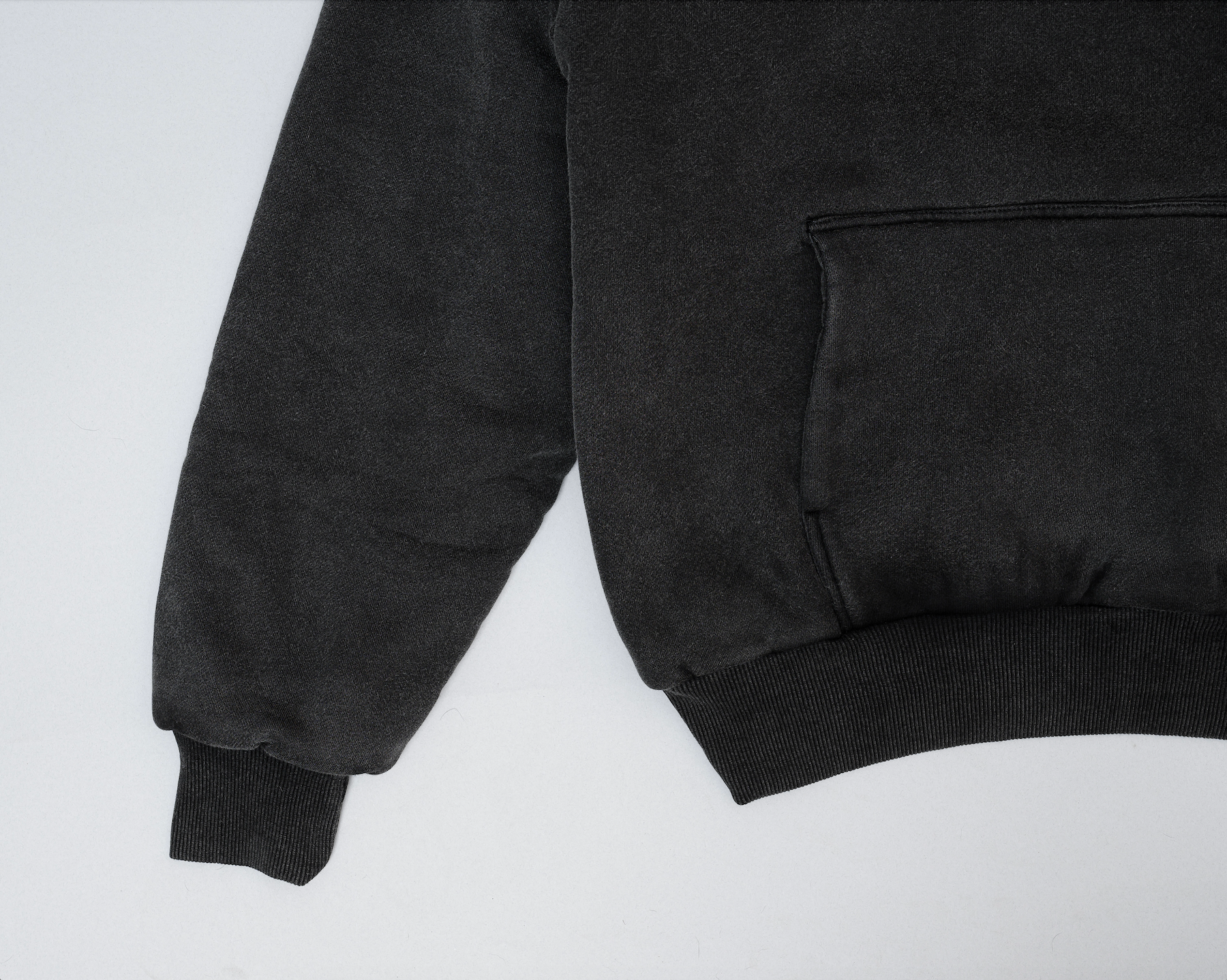 PERFECT HOODIE - ULTRA HEAVYWEIGHT DOUBLE LAYERED "WASHED BLACK"