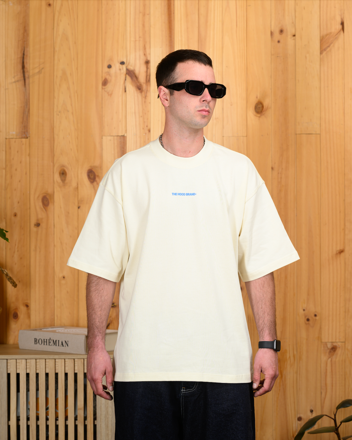OG LOGO MEGA HEAVYWEIGHT CREAM/BABY BLUE (300GSM) TEE