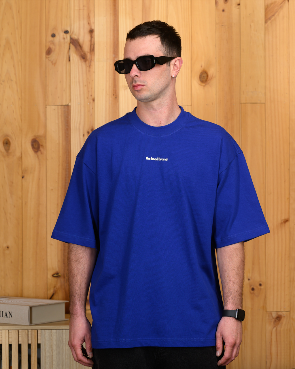 MEGA HEAVYWEIGHT COBALT BLUE/WINTER WHITE (300GSM) TEE