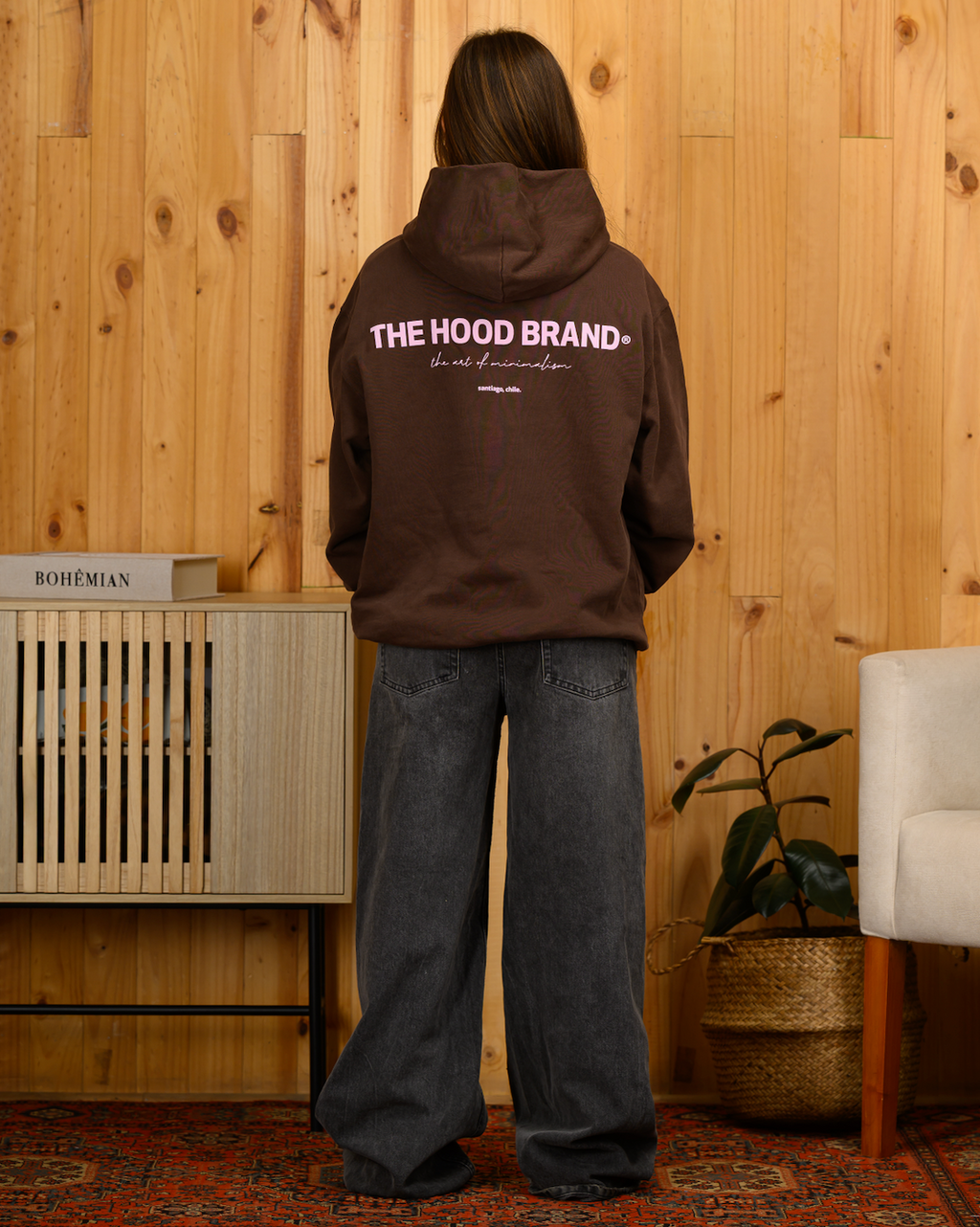 OG LOGO - HOODIE HEAVYWEIGHT GARMENT DYE (460 GSM) MOCHA/PASTEL PINK