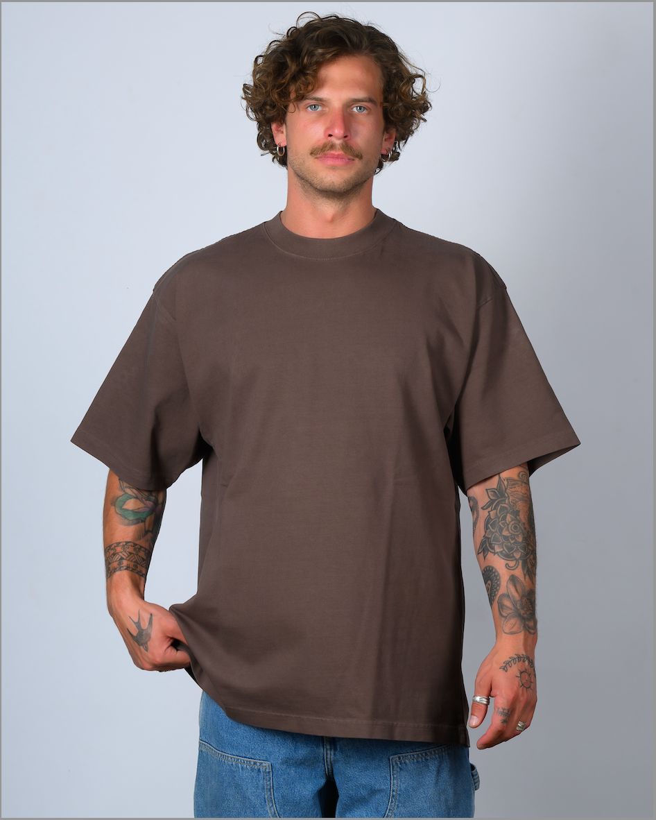 MOCHA-MEGA HEAVYWEIGHT LUXURY TEE