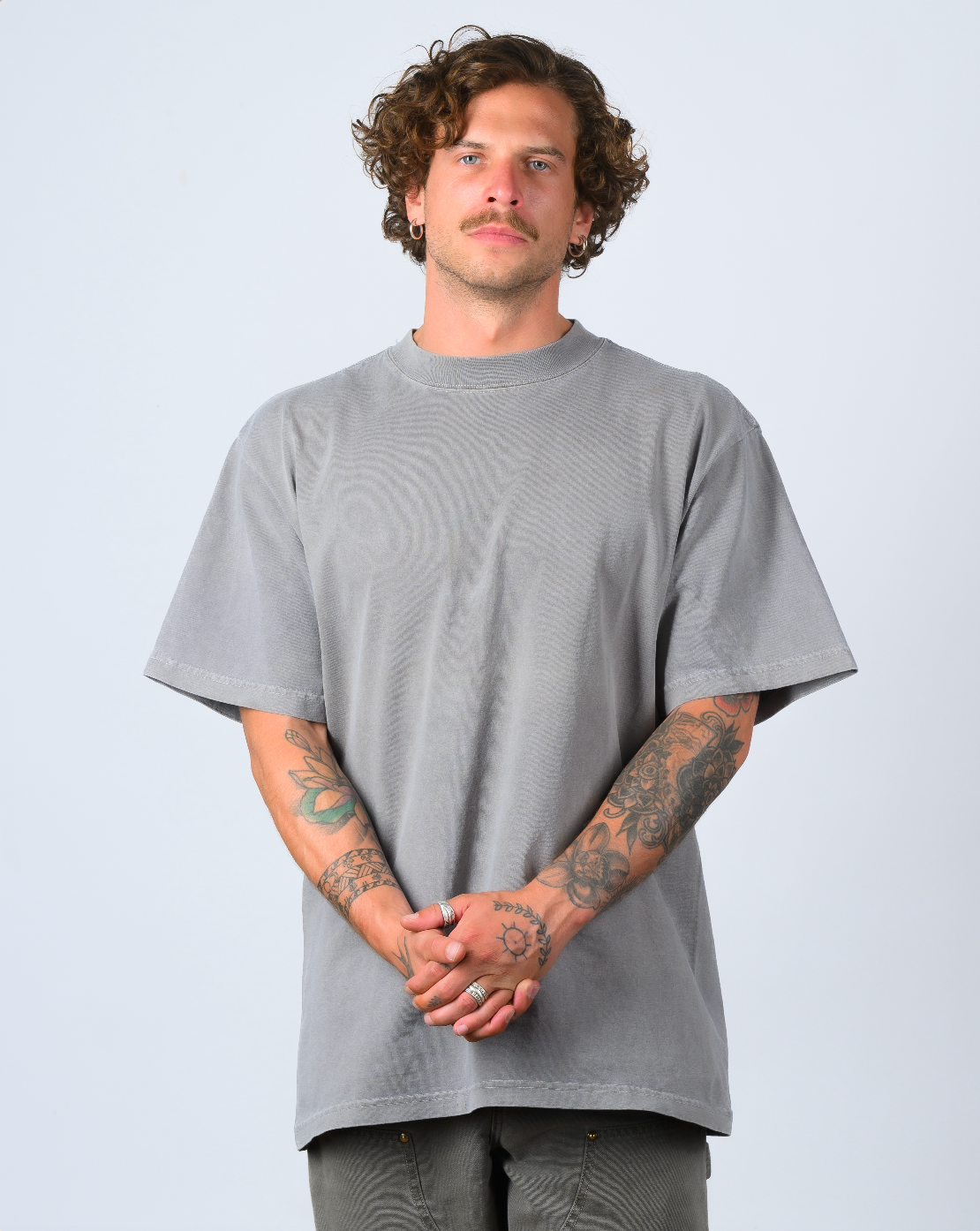 GREY CEMENT (WASHED GREY)-HEAVYWEIGHT OVERSIZE TEE