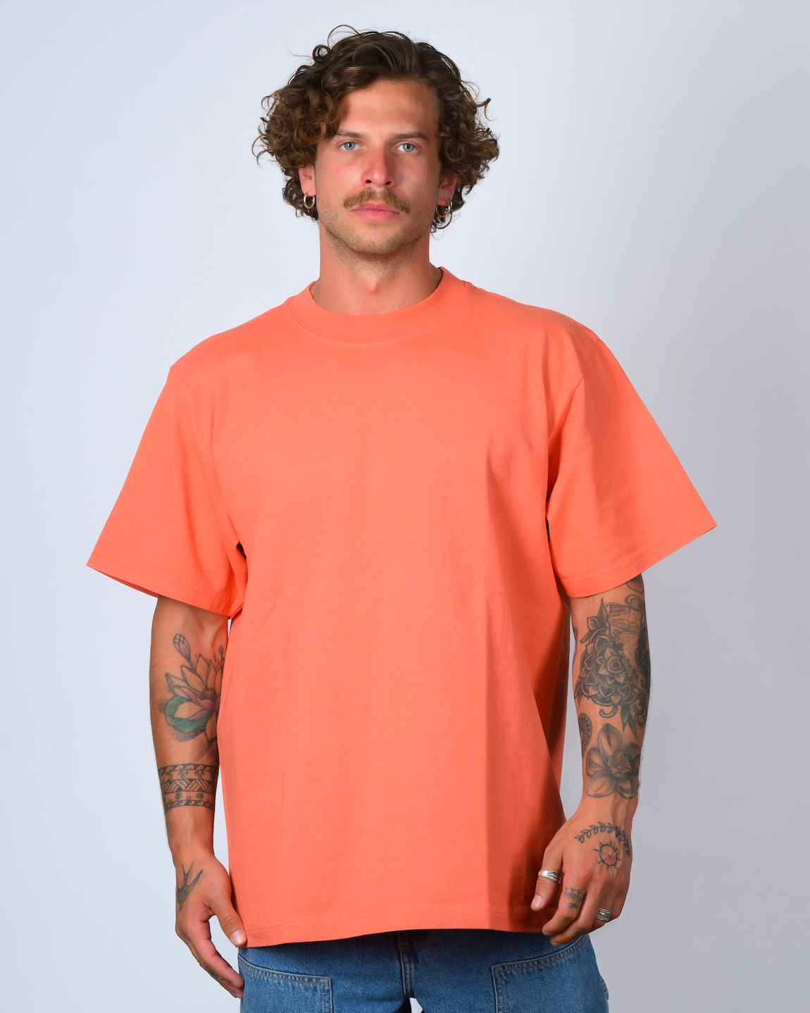 PEACH-HEAVYWEIGHT OVERSIZE TEE