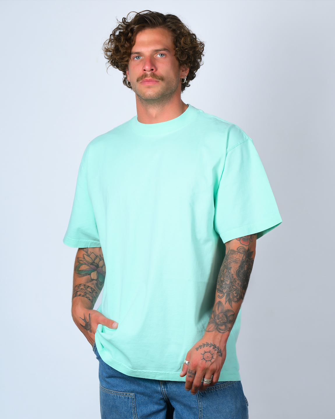 IMPB POWDER BLUE HEAVYWEIGHT GARMENT DYE OVERSIZE TEE