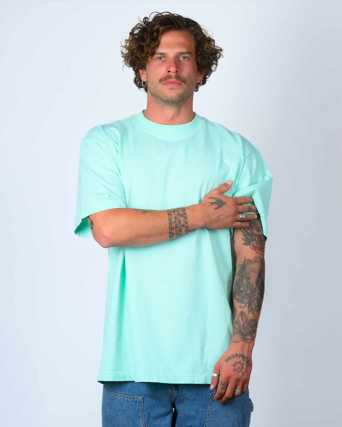 POWDER BLUE-HEAVYWEIGHT OVERSIZE TEE