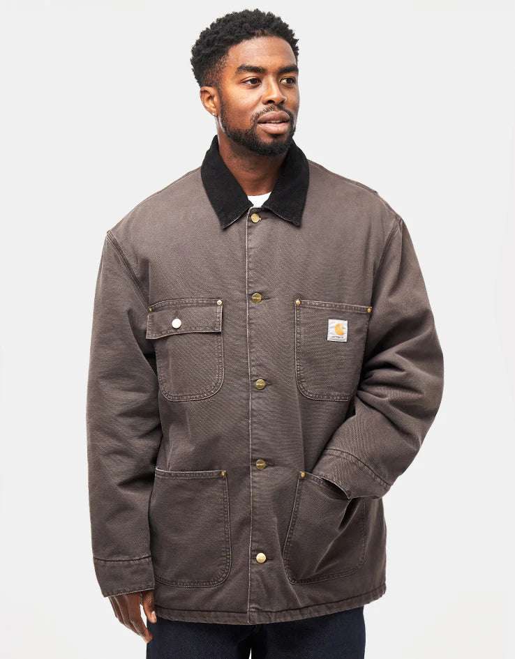 OG-CHORE COAT “TOBACCO /BLACK (STONE CANVAS)