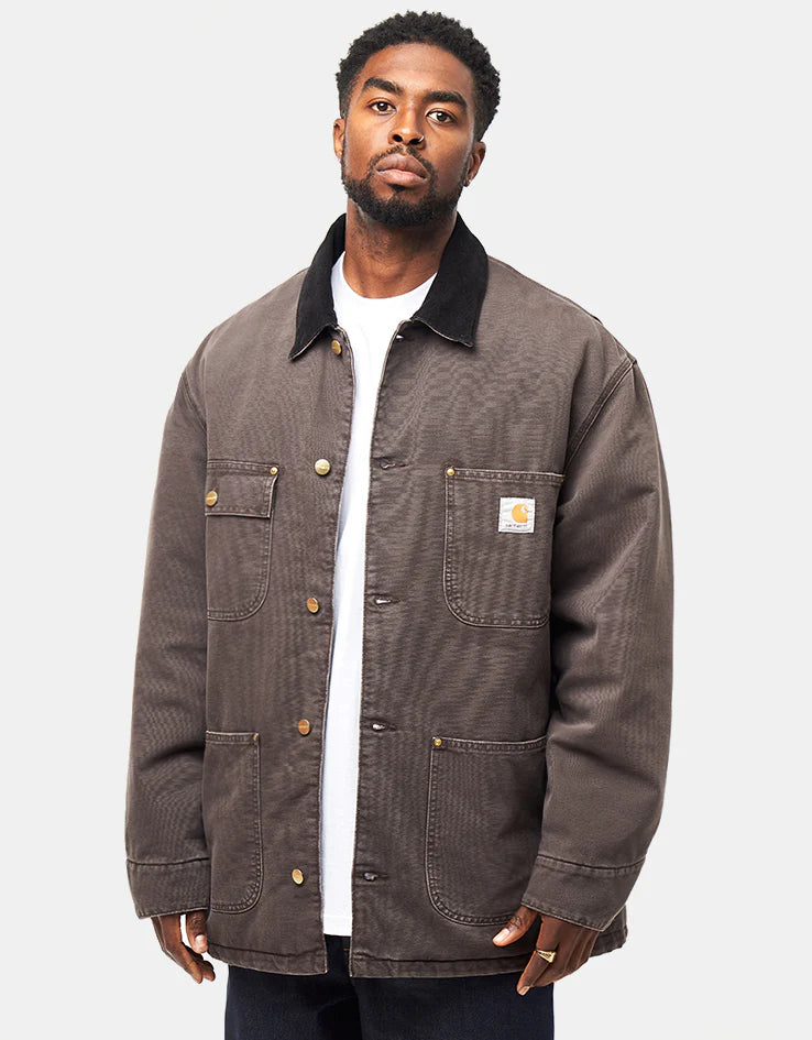 OG-CHORE COAT “TOBACCO /BLACK (STONE CANVAS)