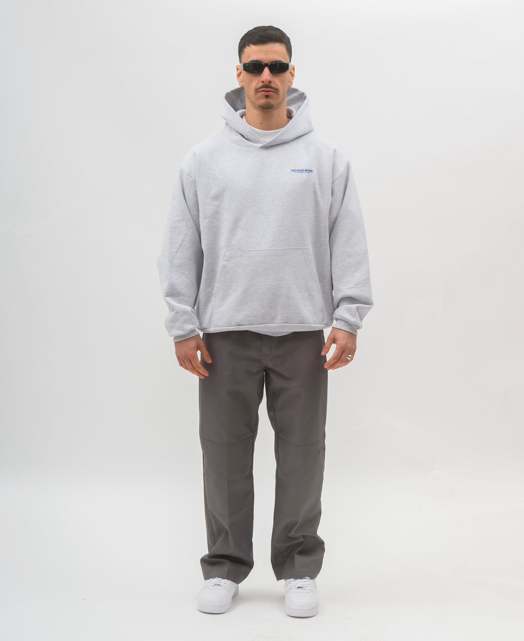 HOODIE MEGA HEAVYWEIGHT ASH GREY/VINTAGE BLUE (475 gsm)
